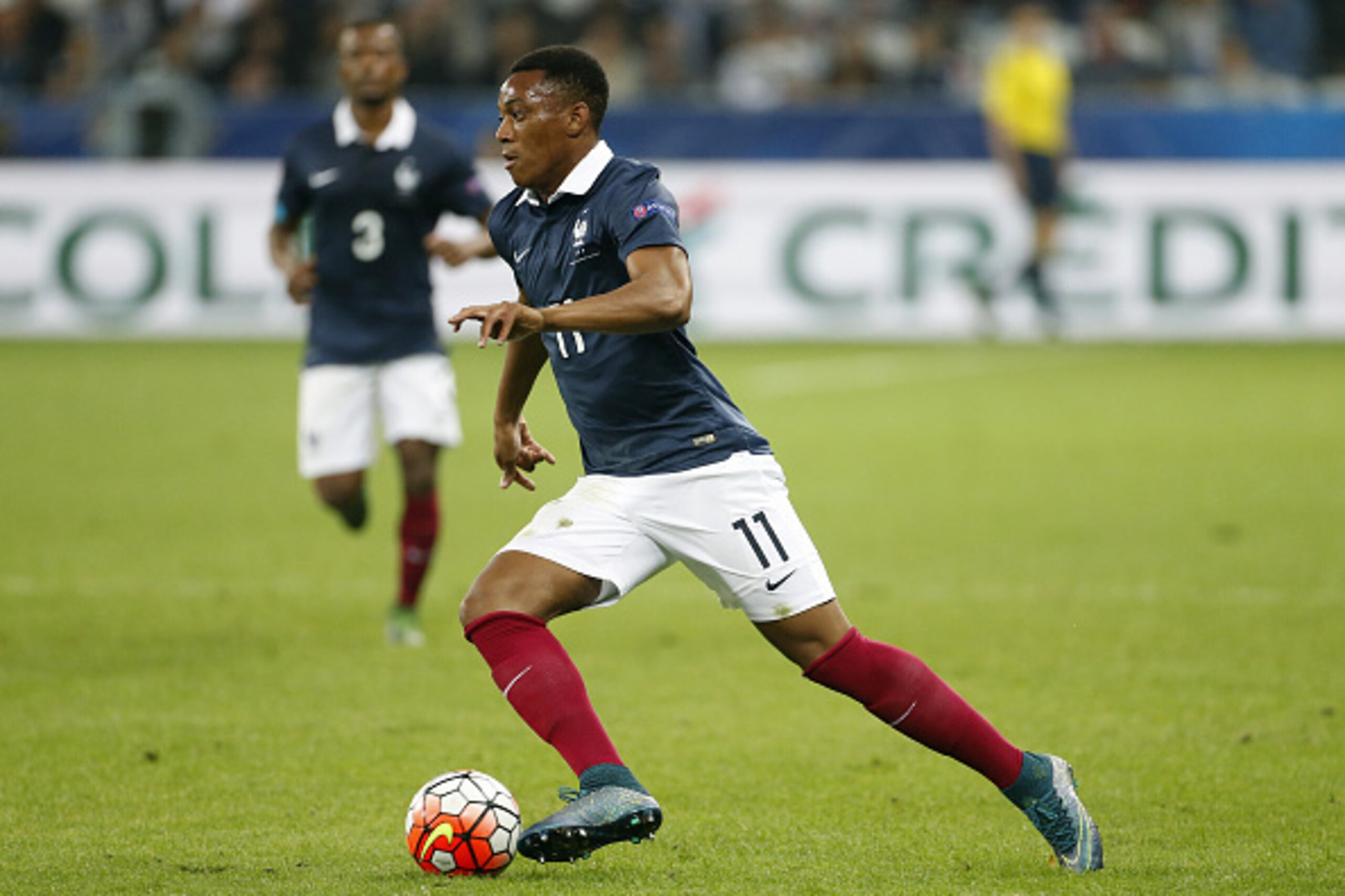 NICE, FRANCE - OCTOBER 8: Anthony Martial of France in action during the international friendly match between France and Armenia at Allianz Riviera stadium on October 8, 2015 in Nice, France. (Photo by Jean Catuffe/Getty Images) NICE, FRANCE - OCTOBER 8: Anthony Martial of France in action during the international friendly match between France and Armenia at Allianz Riviera stadium on October 8, 2015 in Nice, France. (Photo by Jean Catuffe/Getty Images)