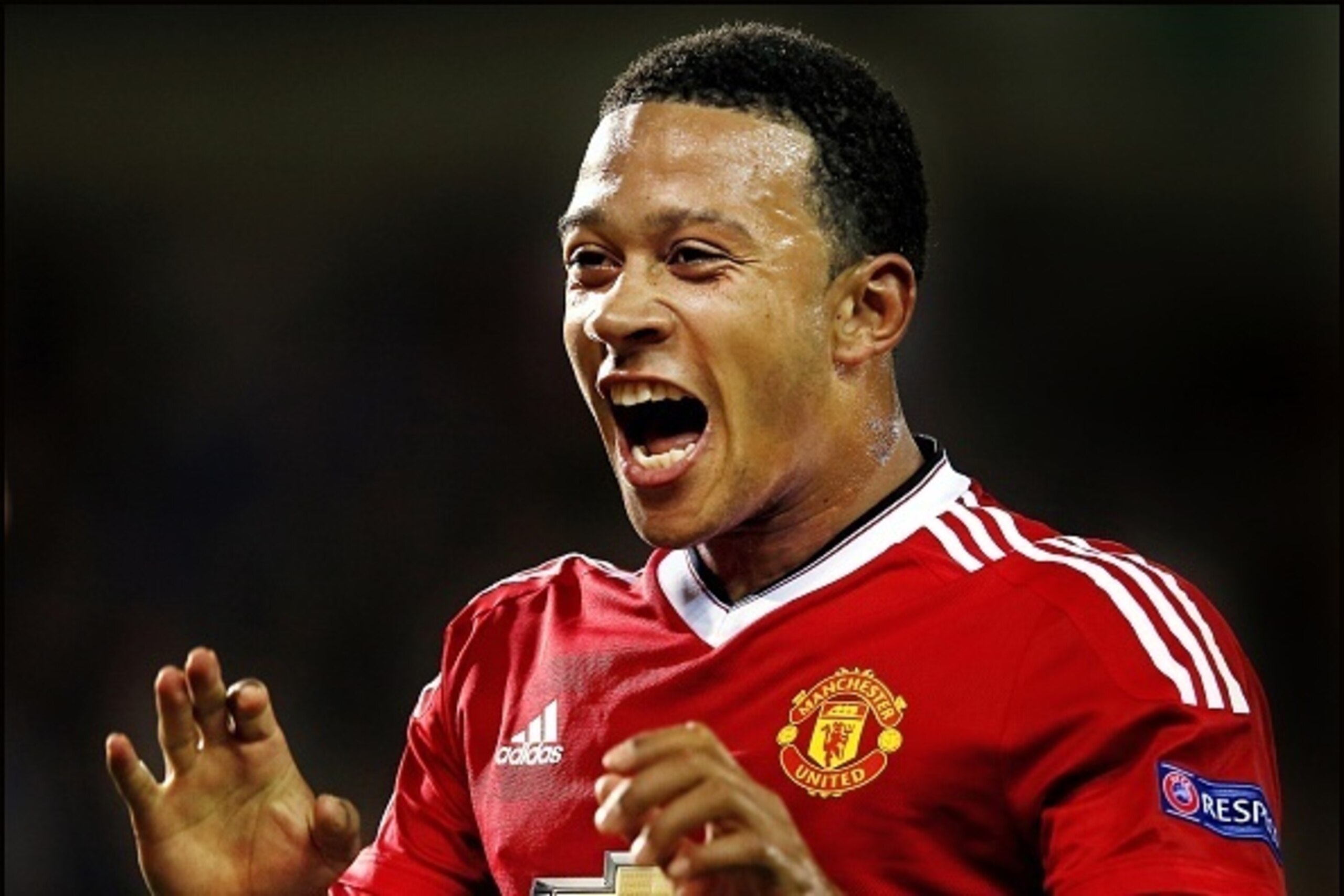 Memphis Depay of Manchester United during the UEFA Champions League play-offs match between Club Brugge and Manchester United on August 26, 2015 at the Jan Breydel stadium in Brugge, Belgium.(Photo by VI Images via Getty Images)