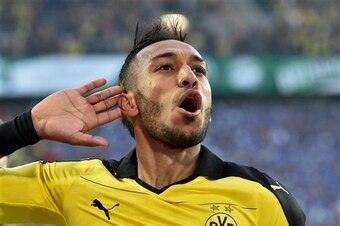 Can you hear me now? Aubameyang has been Dortmund's only consistent goalscorer in the Bundesliga.
