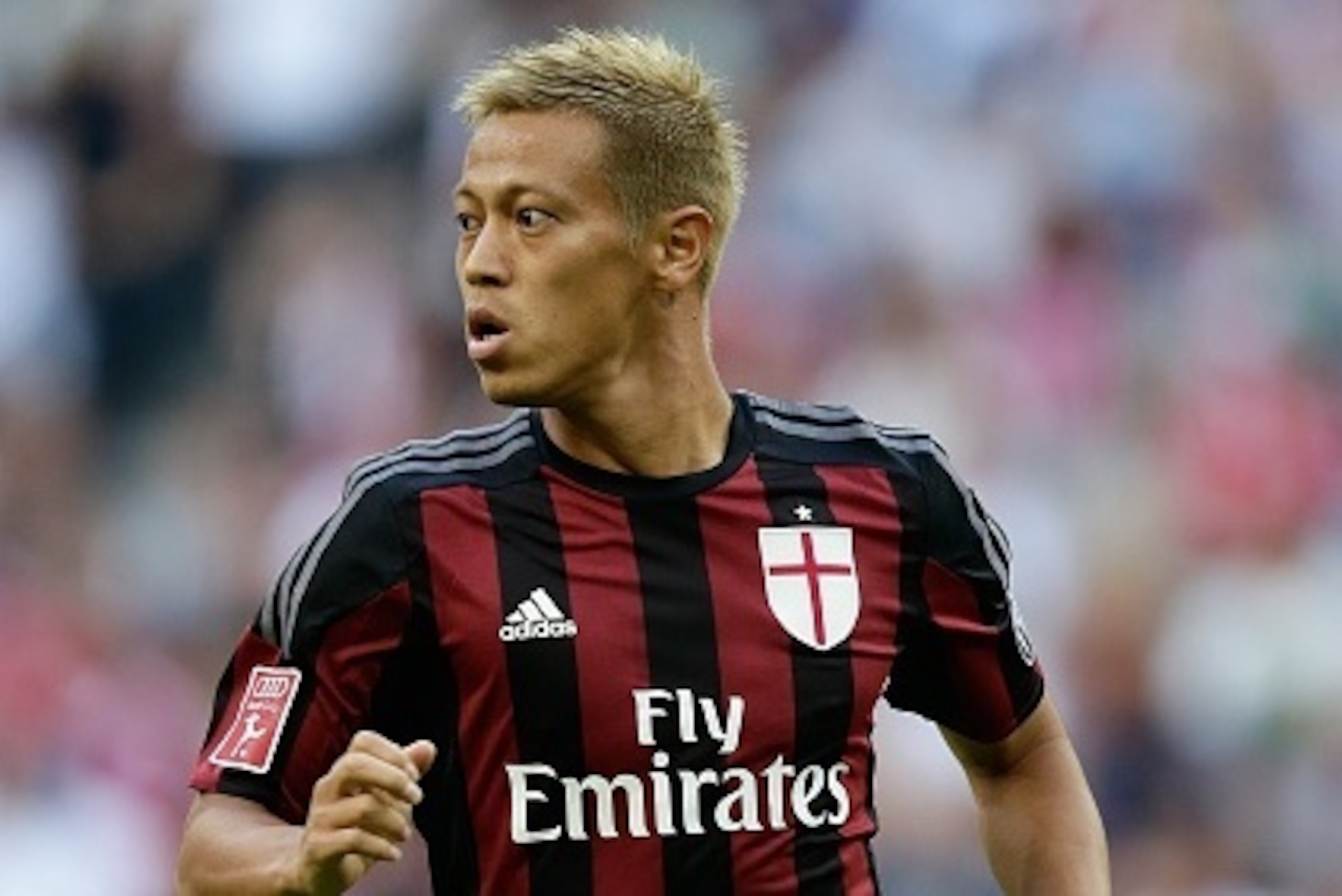 Keisuke Honda of AC Milan during the AUDI Cup bronze final match between Tottenham Hotspur and AC Milan on August 5, 2015 at the Allianz Arena in Munich, Germany(Photo by VI Images via Getty Images) Keisuke Honda of AC Milan during the AUDI Cup bronze final match between Tottenham Hotspur and AC Milan on August 5, 2015 at the Allianz Arena in Munich, Germany(Photo by VI Images via Getty Images)