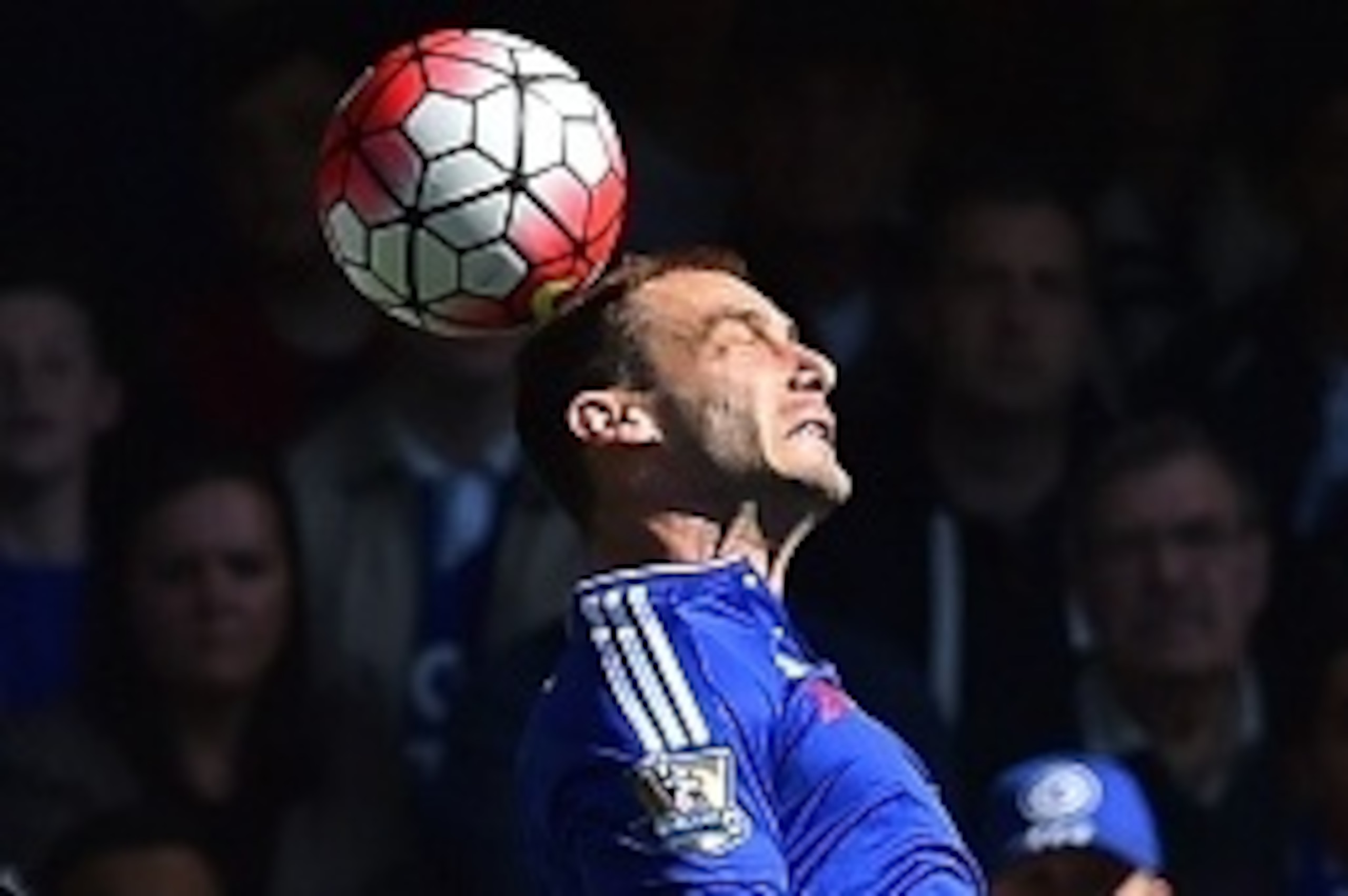 Chelsea's Serbian defender Branislav Ivanovic (R) jumps to head the ball under pressure from Arsenal's Chilean striker Alexis Sanchez during the English Premier League football match between Chelsea and Arsenal at Stamford Bridge in London on September 19
