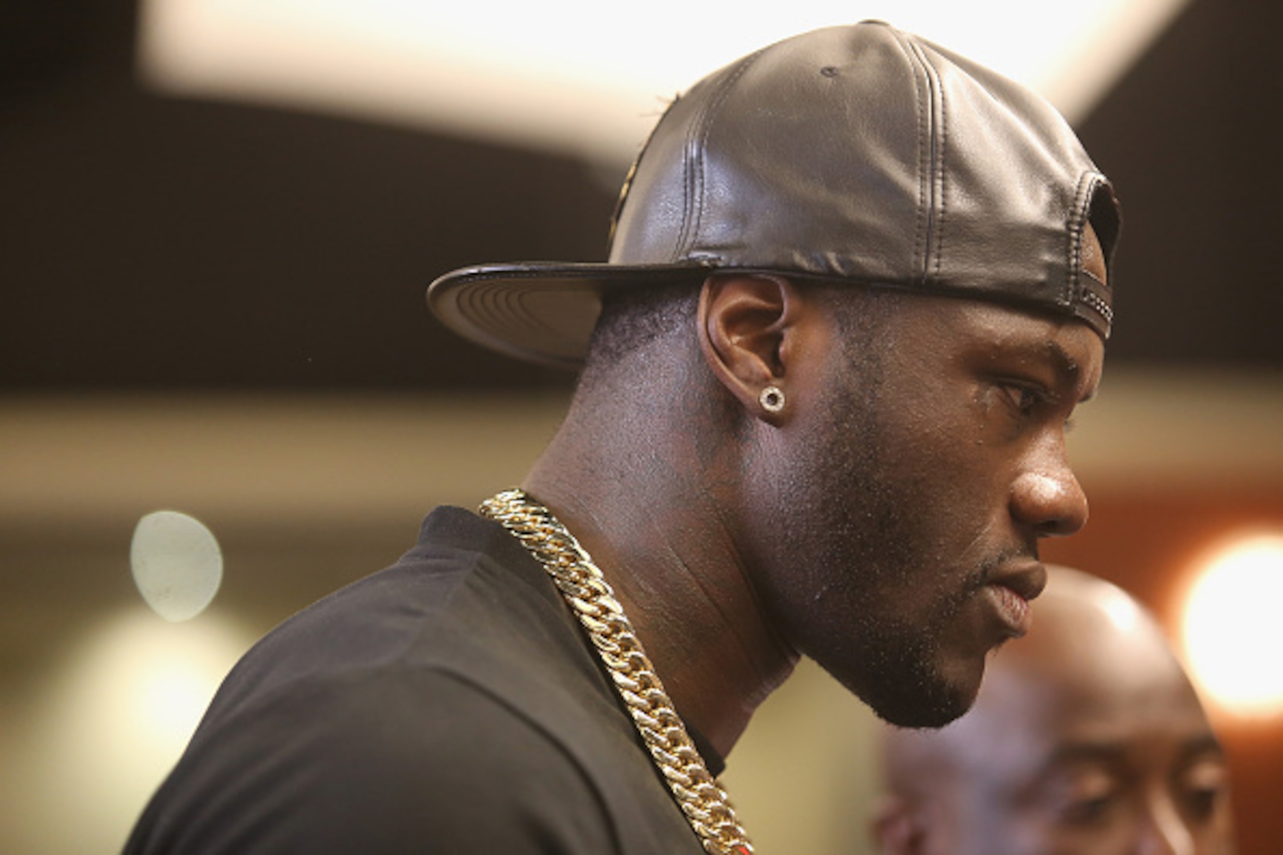 BIRMINGHAM, AL - SEPTEMBER 24:  Heavyweight Champion Deontay Wilder participates in a press conference at Legacy Arena at the BJCC on September 24, 2015 in Birmingham, Alabama.  (Photo by David A. Smith/Getty Images)