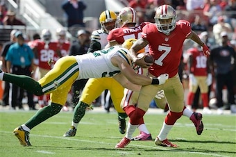 Matthews flies towards Colin Kaepernick in Week 4