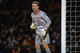 BURNLEY, ENGLAND - DECEMBER 26:  Simon Mignolet of Liverpool during the Barclays Premier League match between Burnley and Liverpool at Turf Moor on December 26, 2014 in Burnley, England.  (Photo by Tony Marshall/Getty Images)