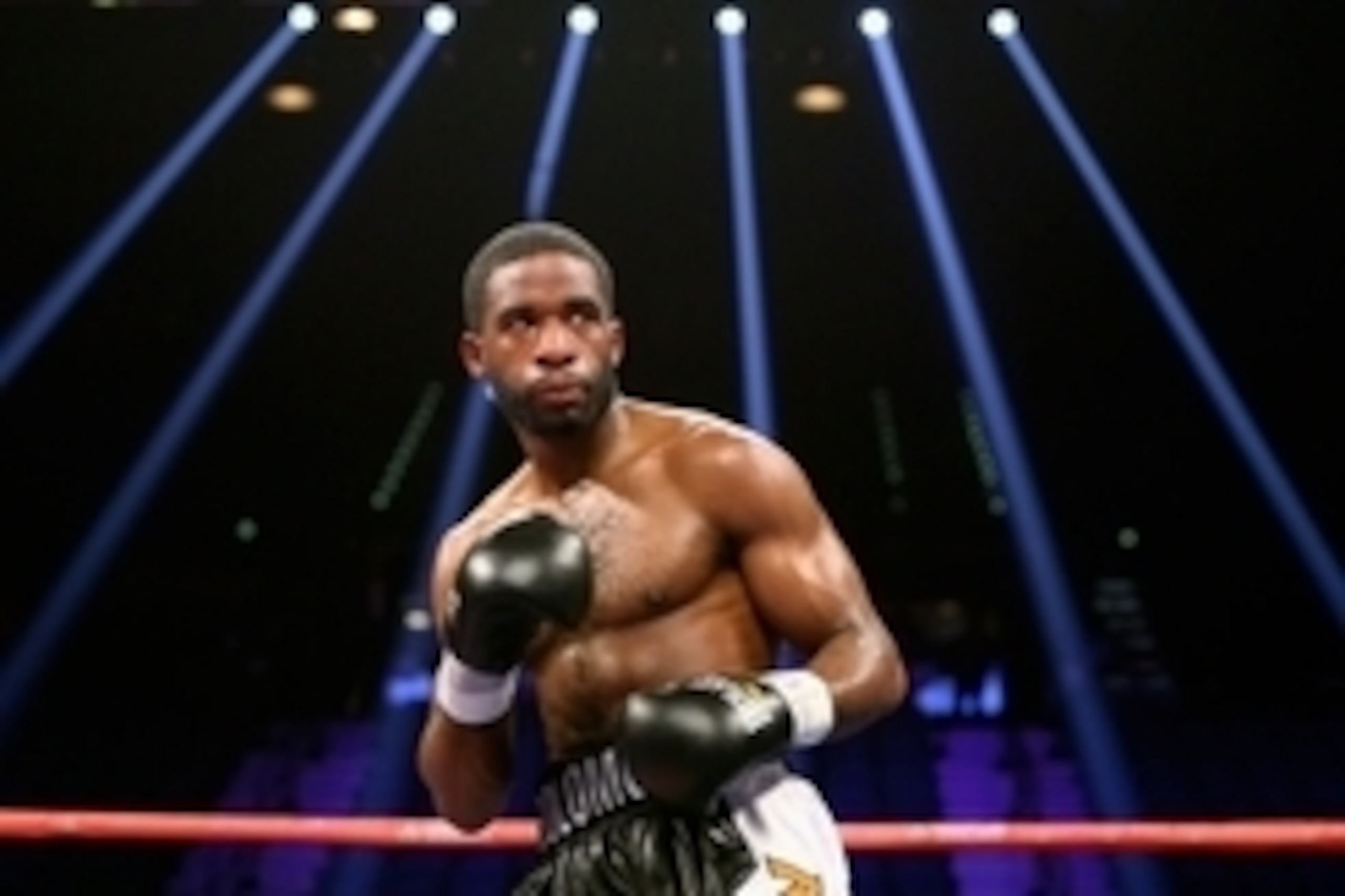 May 2, 2015; Las Vegas, NV, USA; Brad Solomon against Adrian R. Granados (not pictured) during their super middleweight boxing bout at MGM Grand Garden Arena. Solomon won via split decision. Mandatory Credit: Mark J. Rebilas-USA TODAY Sports