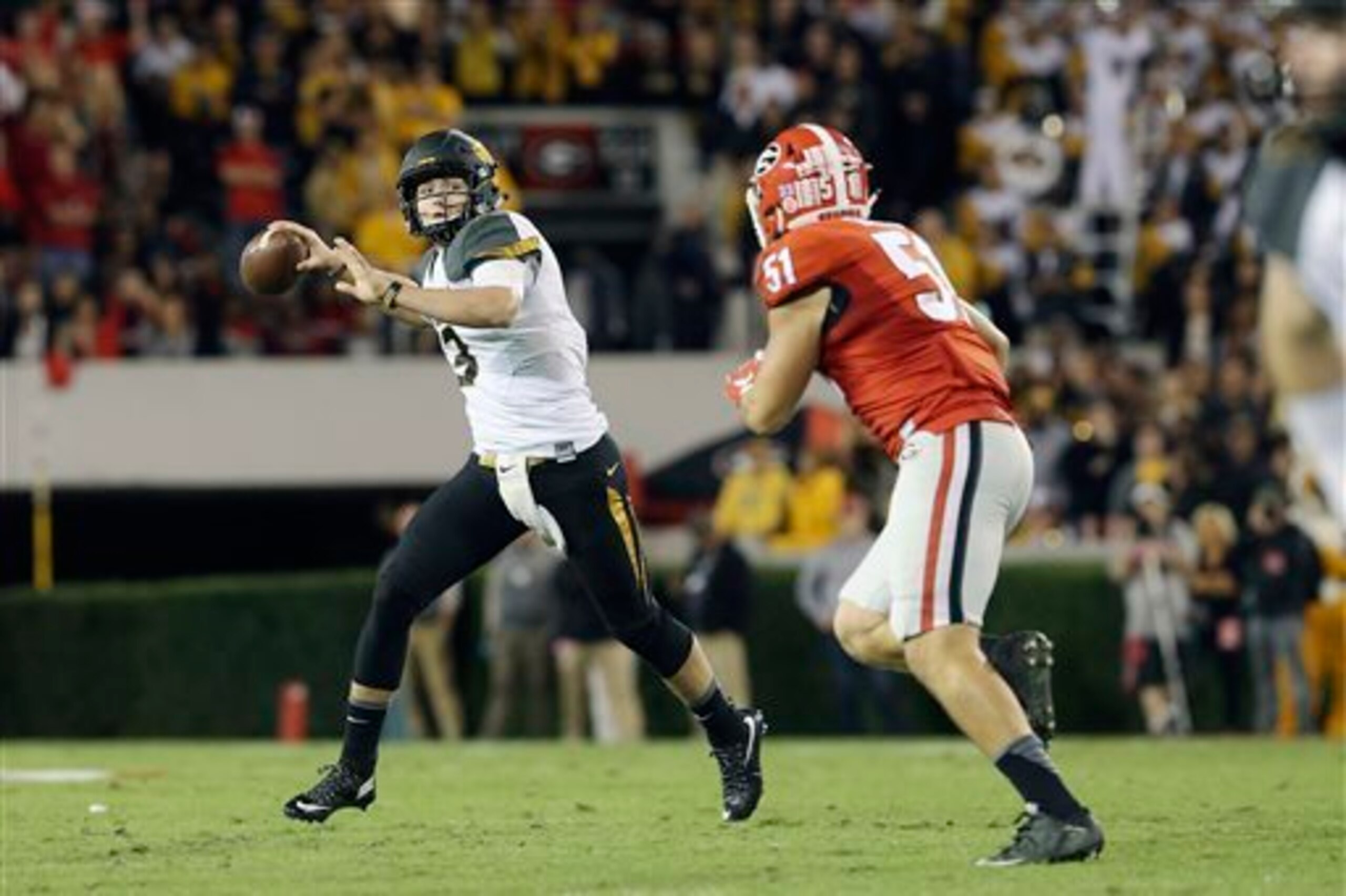 Missouri QB Drew Lock and Georgia LB Jake Ganus