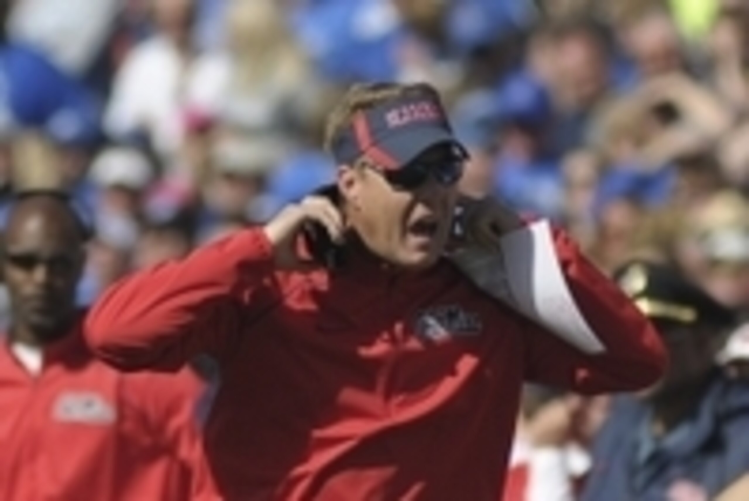 Oct 17, 2015; Memphis, TN, USA; Mississippi Rebels head coach Hugh Freeze during the game against the Memphis Tigers at Liberty Bowl Memorial Stadium. Memphis Tigers beat Mississippi Rebels 37-24. Mandatory Credit: Justin Ford-USA TODAY Sports