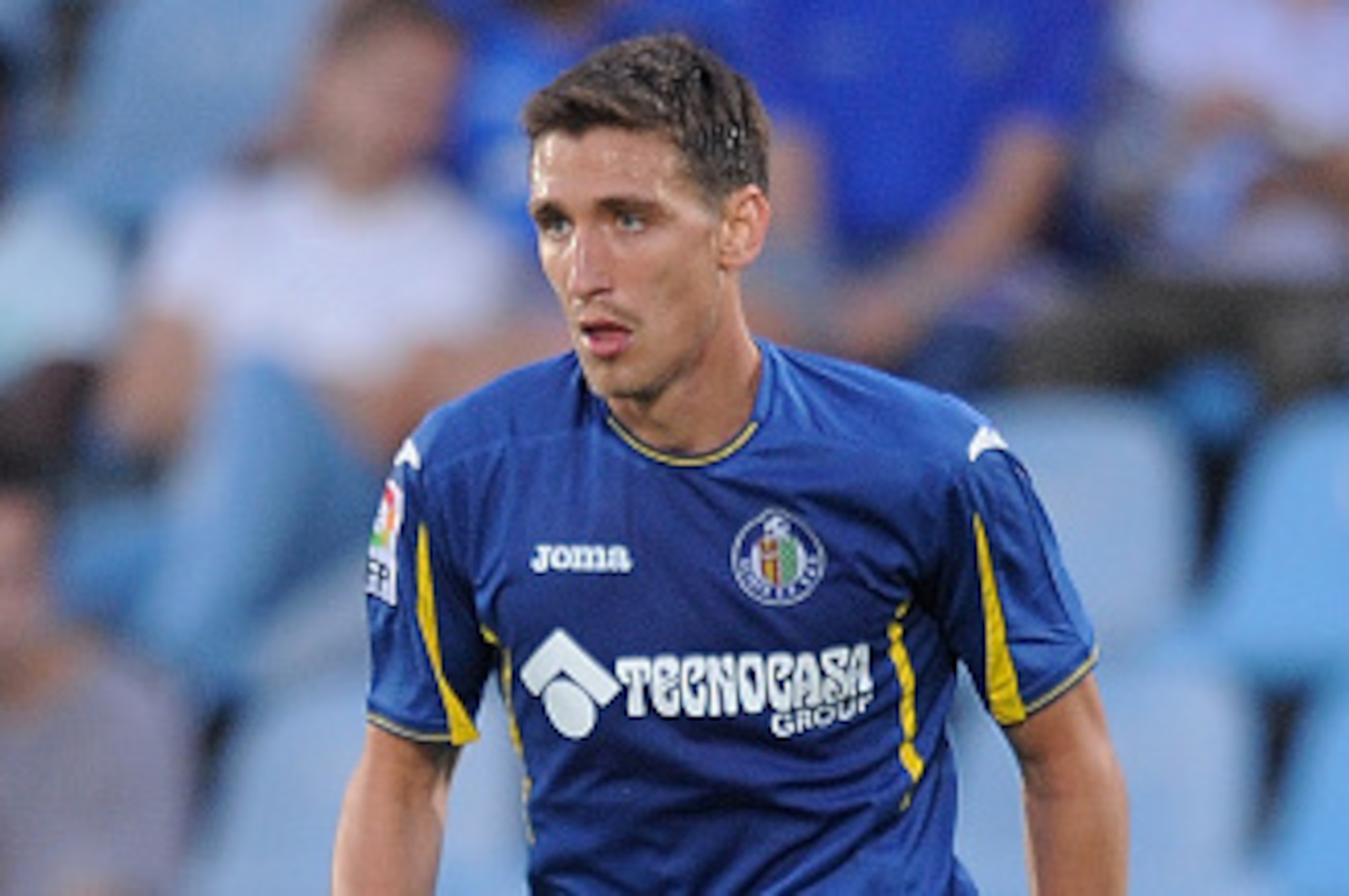 GETAFE, SPAIN - SEPTEMBER 27:  Stefan Scepovic of Getafe in action during the La liga match between Getafe and  Levante at estadio Coliseum Alfonso Perez on September 27, 2015 in Getafe, Spain.  (Photo by Denis Doyle/Getty Images)