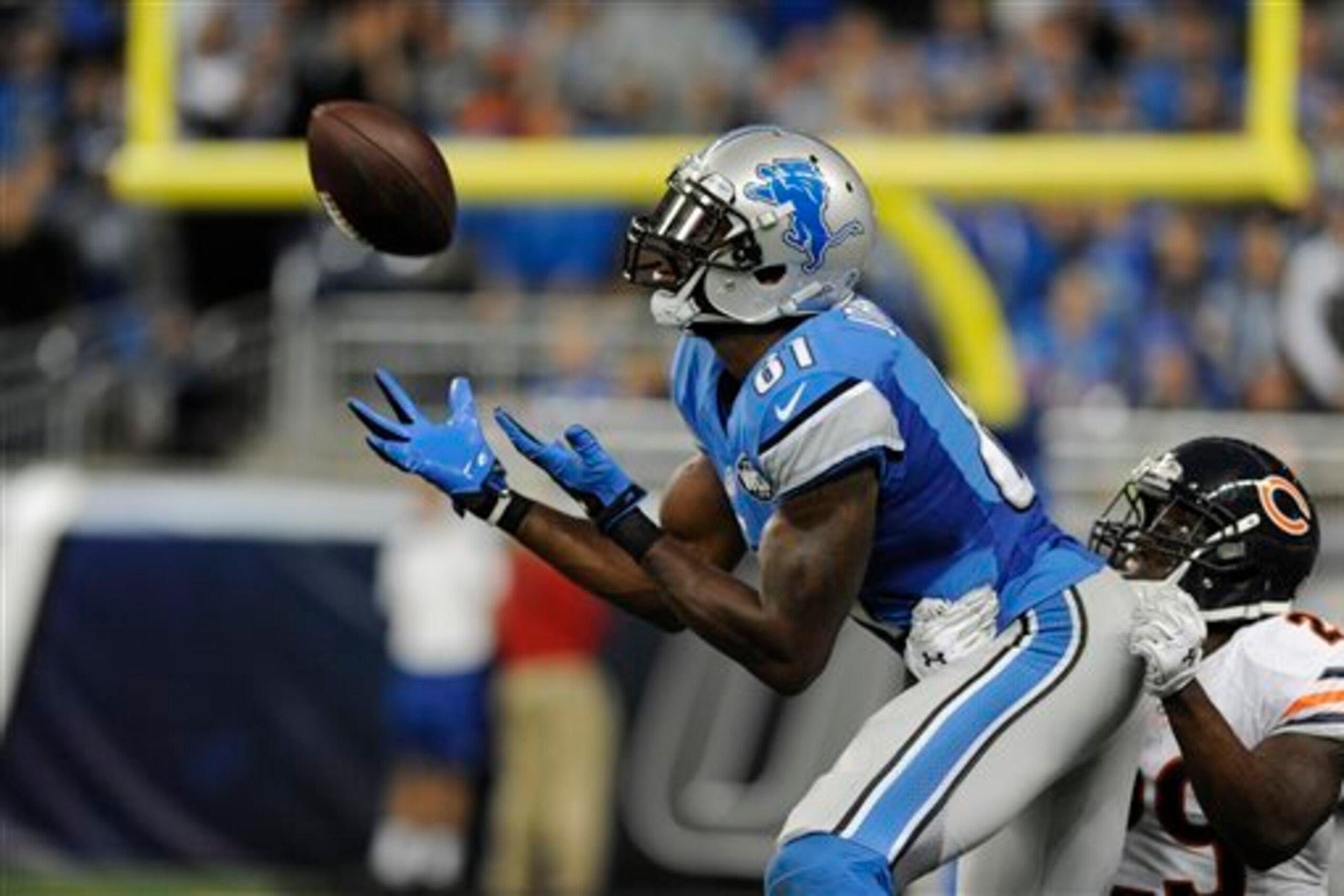 Chicago had no answer for Lions WR Calvin Johnson on Sunday afternoon.