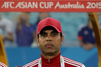 SYDNEY, AUSTRALIA - JANUARY 23:  Coach Mahdi Ali of the United Arab Emirates looks on during the 2015 Asian Cup Quarter Final match between Japan and the United Arab Emirates at ANZ Stadium on January 23, 2015 in Sydney, Australia.  (Photo by Mark Metcalf