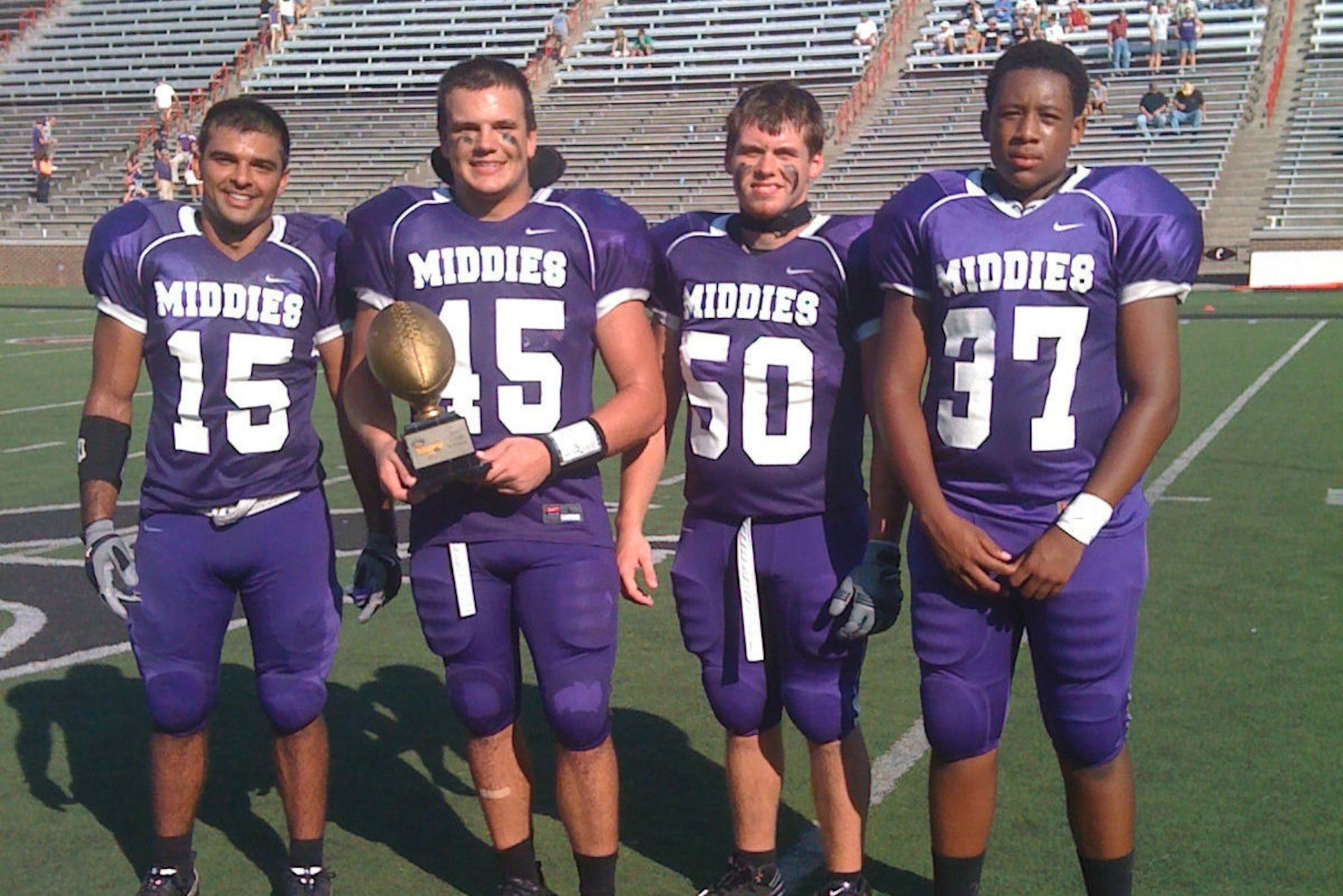 Schwarber as a captain, second from left. Schwarber as a captain, second from left.