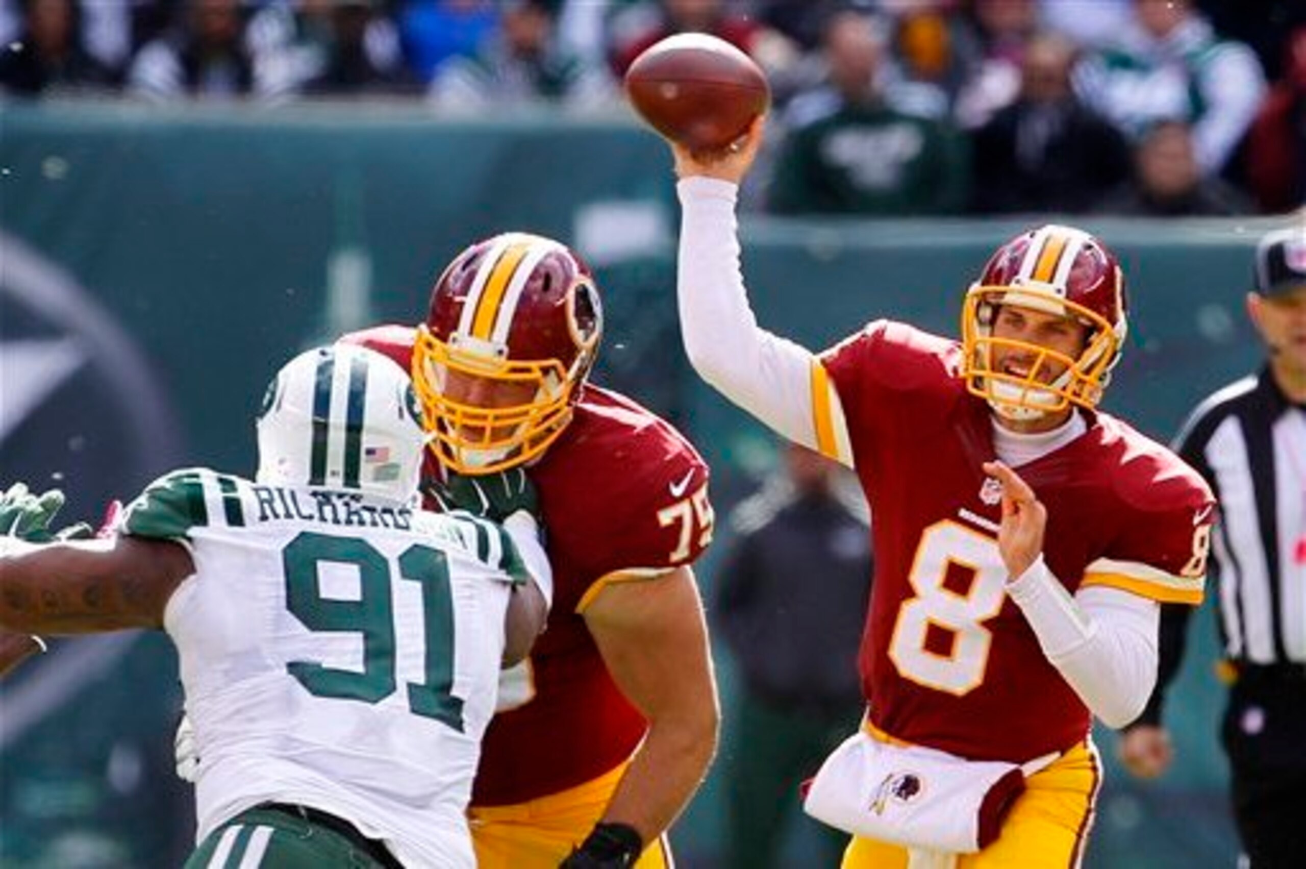 Cousins has been forced to throw too often since Week 2.