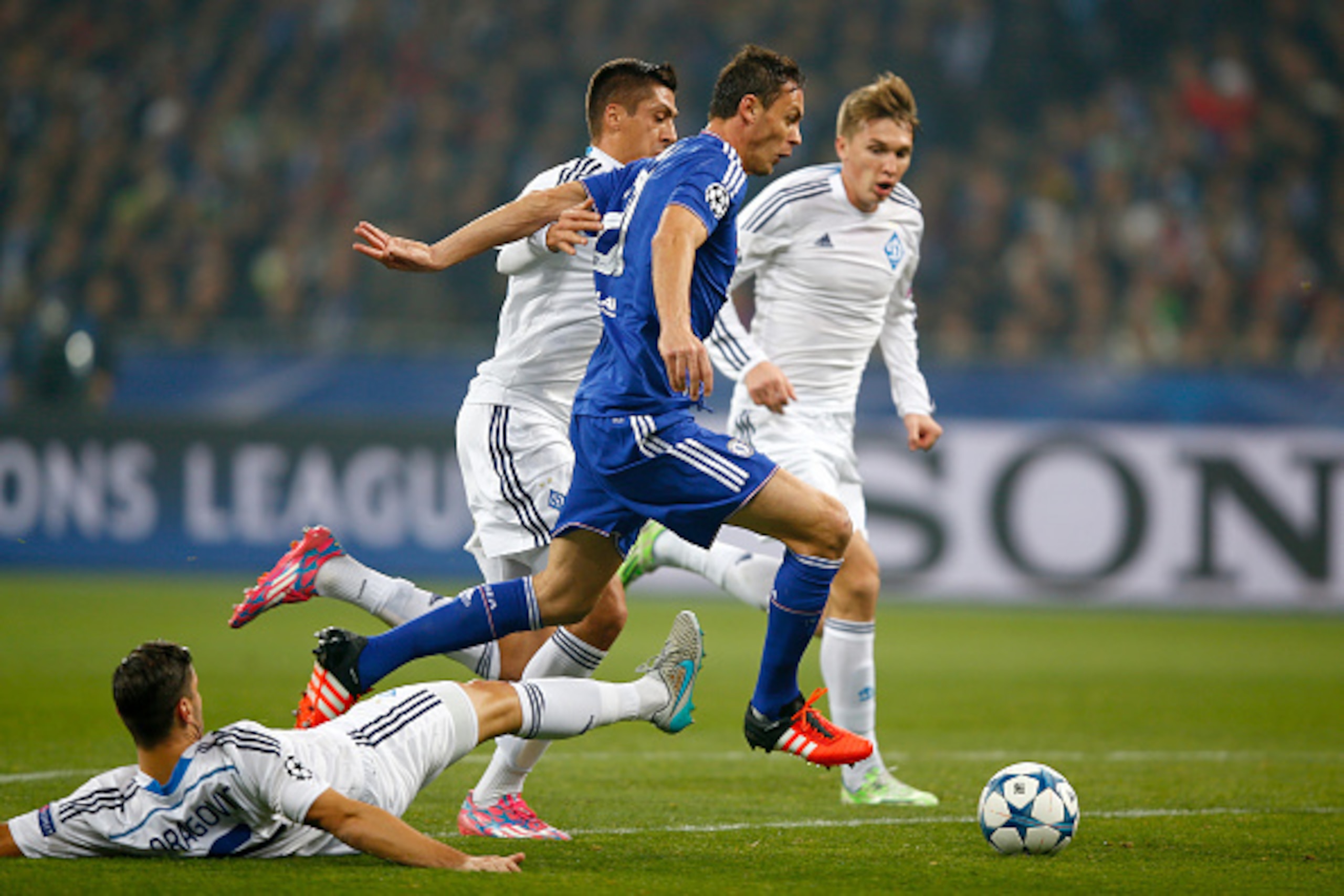 KIEV, UKRAINE - OCTOBER 20:  during the UEFA Champions League Group G match between FC Dynamo Kyiv and Chelsea at the Olympic Stadium on October 20, 2015 in Kiev, Ukraine.  (Photo by Clive Rose/Getty Images)