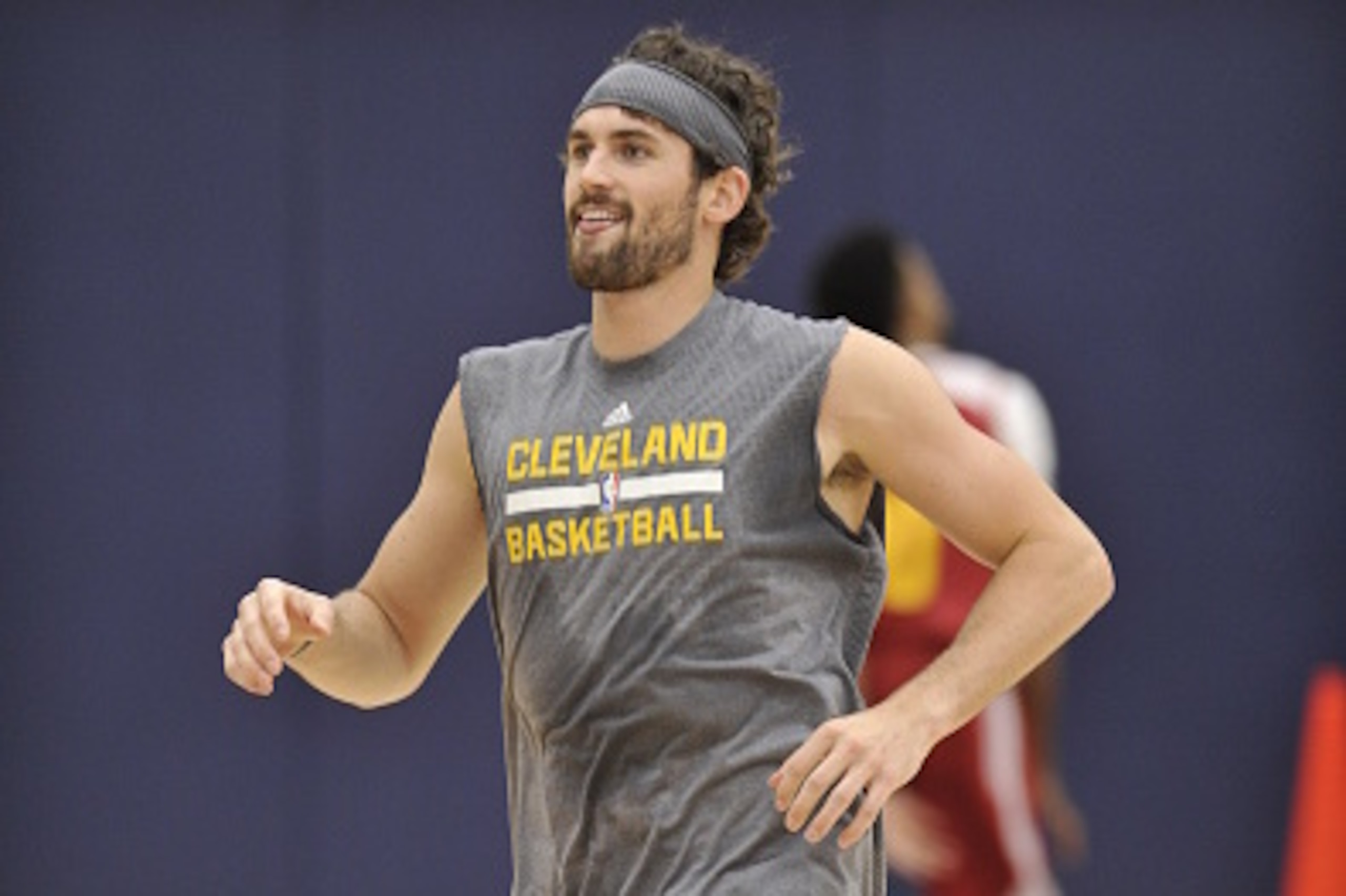 INDEPENDENCE, OH - OCTOBER 1: Kevin Love #0 of the Cleveland Cavaliers during practice at The Cleveland Clinic Courts on October 1, 2015 in Independence, Ohio. NOTE TO USER: User expressly acknowledges and agrees that, by downloading and/or using this Pho