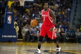 Oct 15, 2015; Oakland, CA, USA; Houston Rockets guard Patrick Beverley (2) controls the ball against the Golden State Warriors during the first quarter at Oracle Arena. Mandatory Credit: Kelley L Cox-USA TODAY Sports