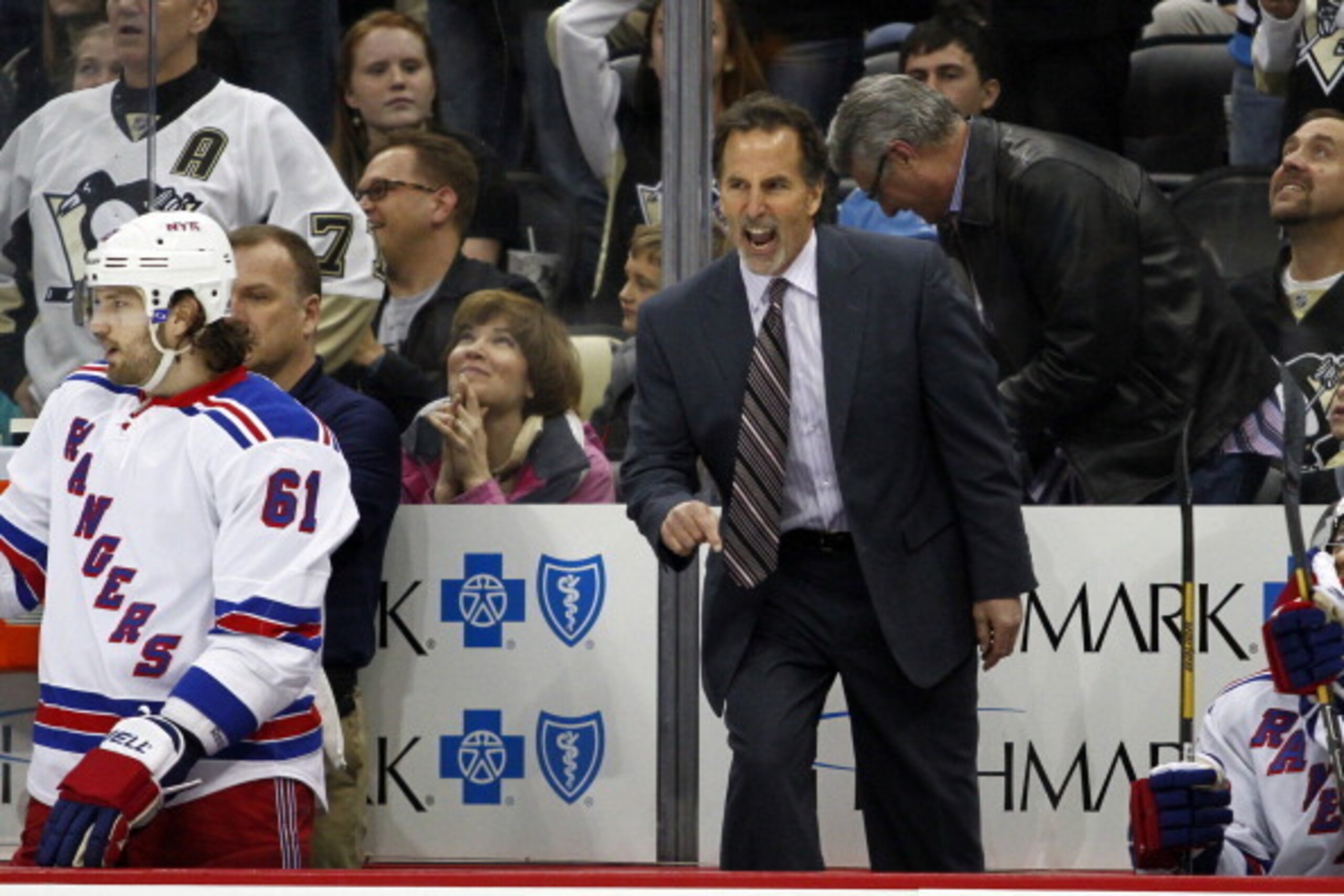 PITTSBURGH, PA - APRIL 05: John Tortorella of the New York Rangers yells at the referee against the Pittsburgh Penguins during the game at Consol Energy Center on April 5, 2013 in Pittsburgh, Pennsylvania. (Photo by Justin K. Aller/Getty Images) PITTSBURGH, PA - APRIL 05: John Tortorella of the New York Rangers yells at the referee against the Pittsburgh Penguins during the game at Consol Energy Center on April 5, 2013 in Pittsburgh, Pennsylvania. (Photo by Justin K. Aller/Getty Images)