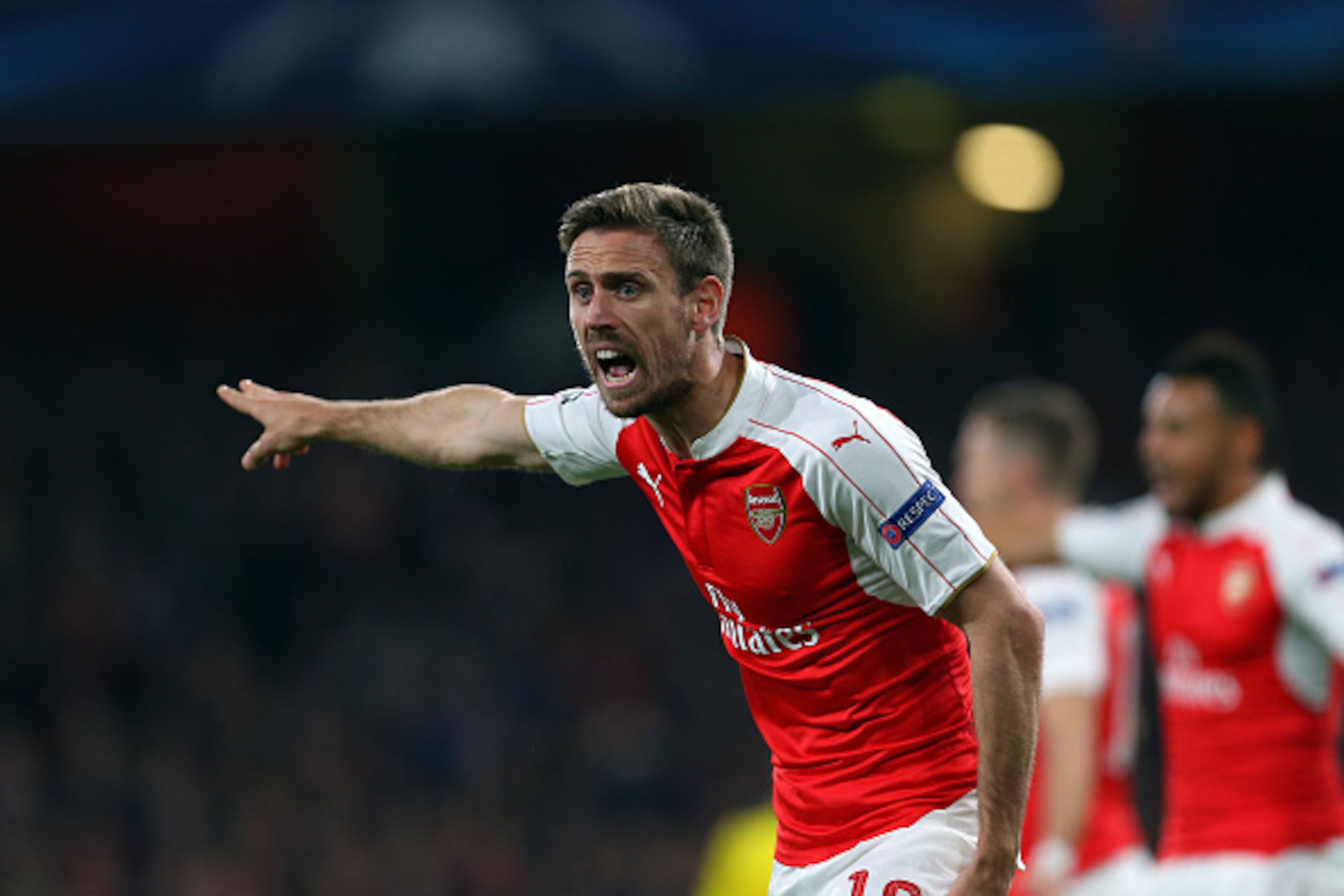 LONDON, ENGLAND - OCTOBER 20: Nacho Monreal of Arsenal during the UEFA Champions League match between Arsenal and Bayern Munich at the Emirates Stadium on October 20, 2015 in London, United Kingdom. (Photo by Catherine Ivill - AMA/Getty Images) LONDON, ENGLAND - OCTOBER 20: Nacho Monreal of Arsenal during the UEFA Champions League match between Arsenal and Bayern Munich at the Emirates Stadium on October 20, 2015 in London, United Kingdom. (Photo by Catherine Ivill - AMA/Getty Images)