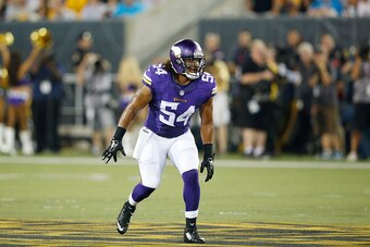 CANTON, OH - AUGUST 9: Eric Kendricks #54 of the Minnesota Vikings in action against the Pittsburgh Steelers during the NFL Hall of Fame Game at Tom Benson Hall of Fame Stadium on August 9, 2015 in Canton, Ohio. (Photo by Joe Robbins/Getty Images)