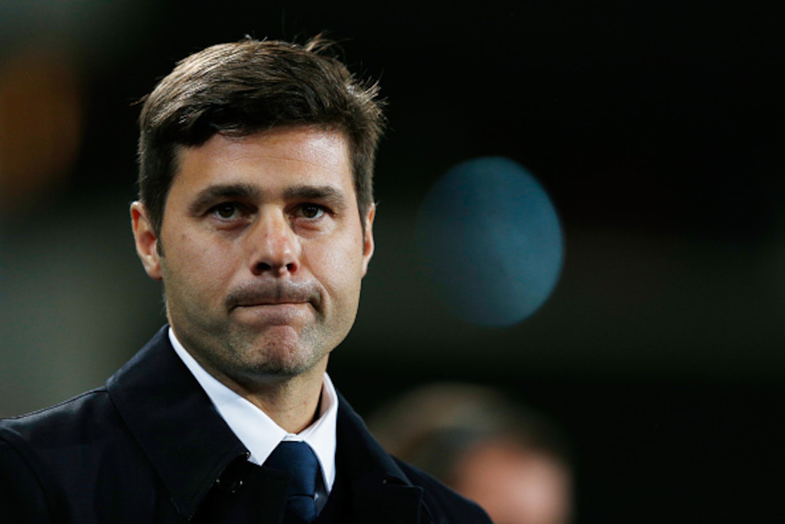 BRUSSELS, BELGIUM - OCTOBER 22:  Mauricio Pochettino the manager of Spurs looks on during the UEFA Europa League Group J match between RSC Anderlecht and Tottenham Hotspur FC at the Constant Vanden Stock Stadium on October 22, 2015 in Brussels, Belgium.  