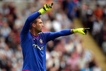 NEWCASTLE UPON TYNE, ENGLAND - AUGUST 09:  Maarten Stekelenburg of Southampton during the Barclays Premier League match between Newcastle United and Southampton at  (Photo by Nigel Roddis/Getty Images)