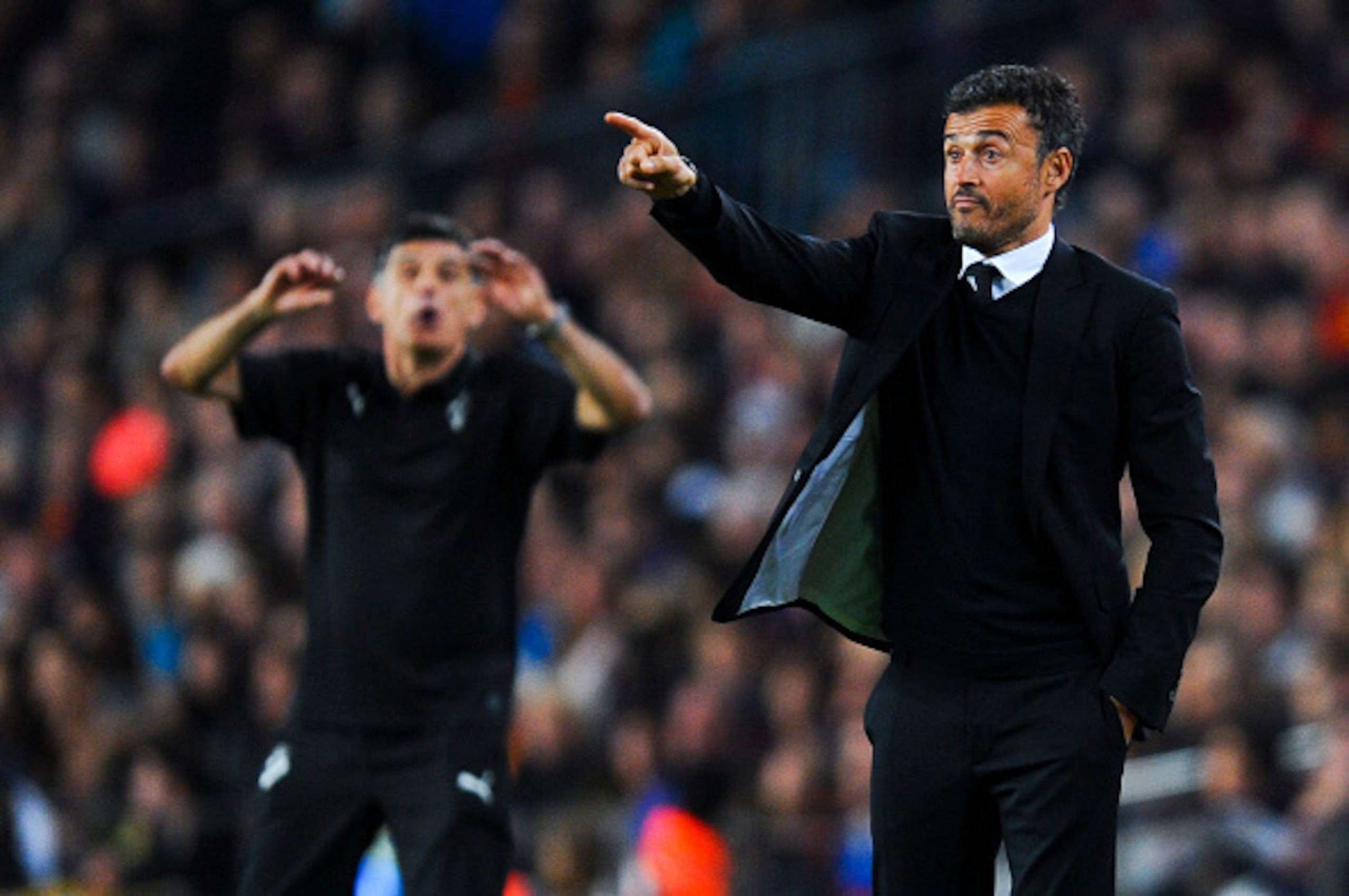 BARCELONA, SPAIN - OCTOBER 25: Head coach Luis Enrique of FC Barcelona directs his players during the La Liga match between FC Barcelona and SD Eibar at Camp Nou on October 25, 2015 in Barcelona, Spain. (Photo by David Ramos/Getty Images) BARCELONA, SPAIN - OCTOBER 25: Head coach Luis Enrique of FC Barcelona directs his players during the La Liga match between FC Barcelona and SD Eibar at Camp Nou on October 25, 2015 in Barcelona, Spain. (Photo by David Ramos/Getty Images)