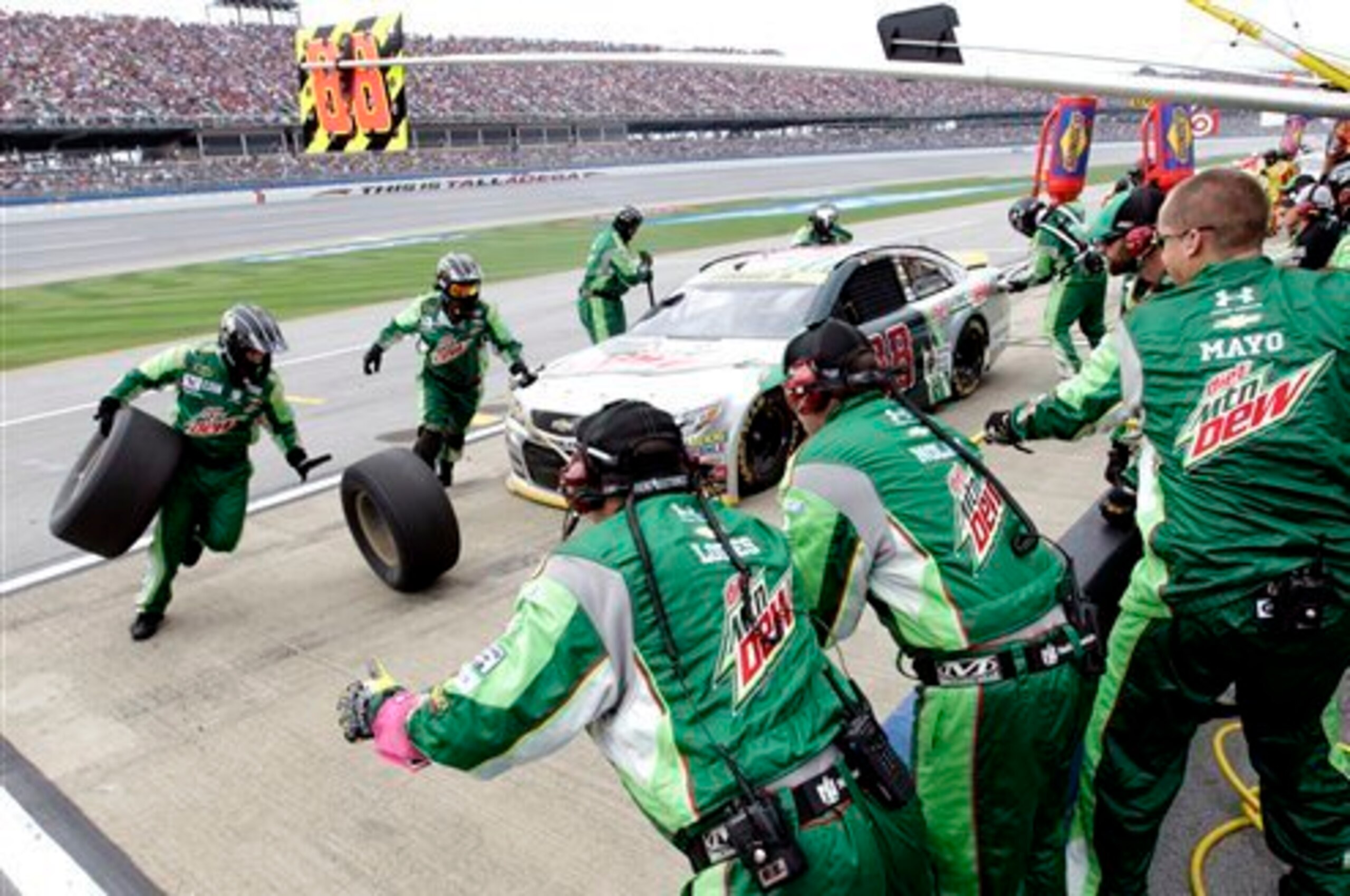 Dale Earnhardt Jr. says he is proud of his current pit crew.