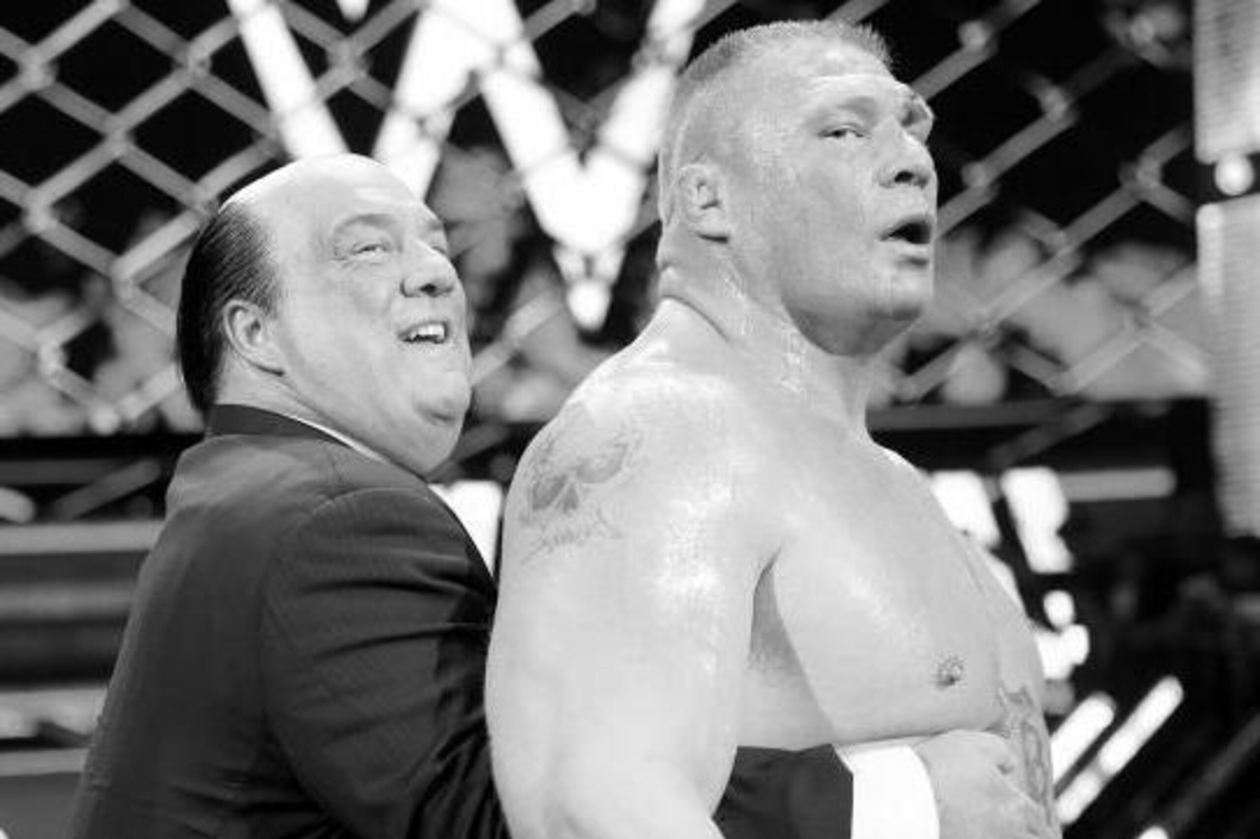 Brock Lesnar with Paul Heyman at Hell in a Cell.