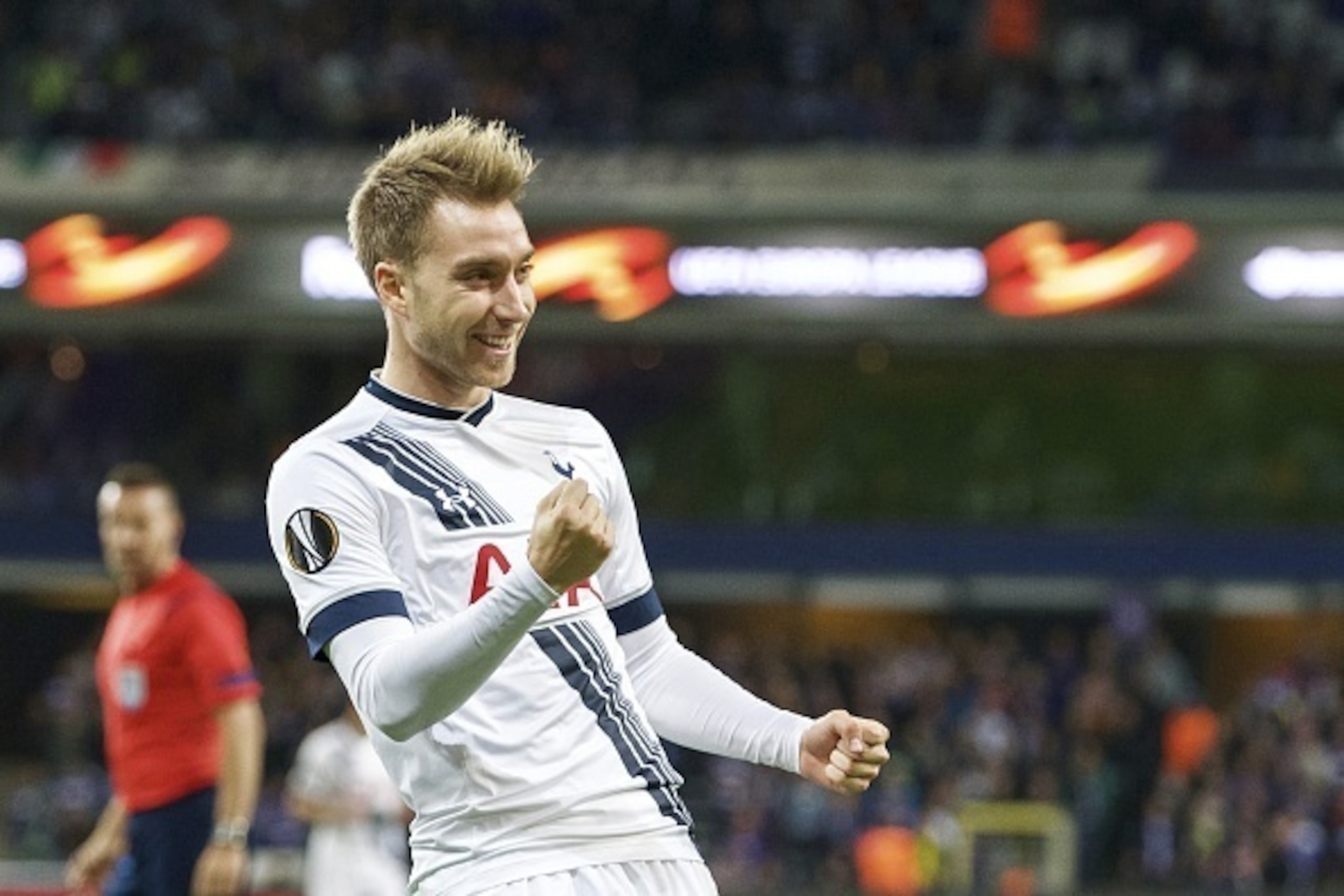Christian Eriksen of Tottenham Hotspur FC during the UEFA Europa League match between Anderlecht and Tottenham Hotspur on October 23, 2015 at the Koning Boudewijn stadium in Brussels, Belgium.(Photo by VI Images via Getty Images)