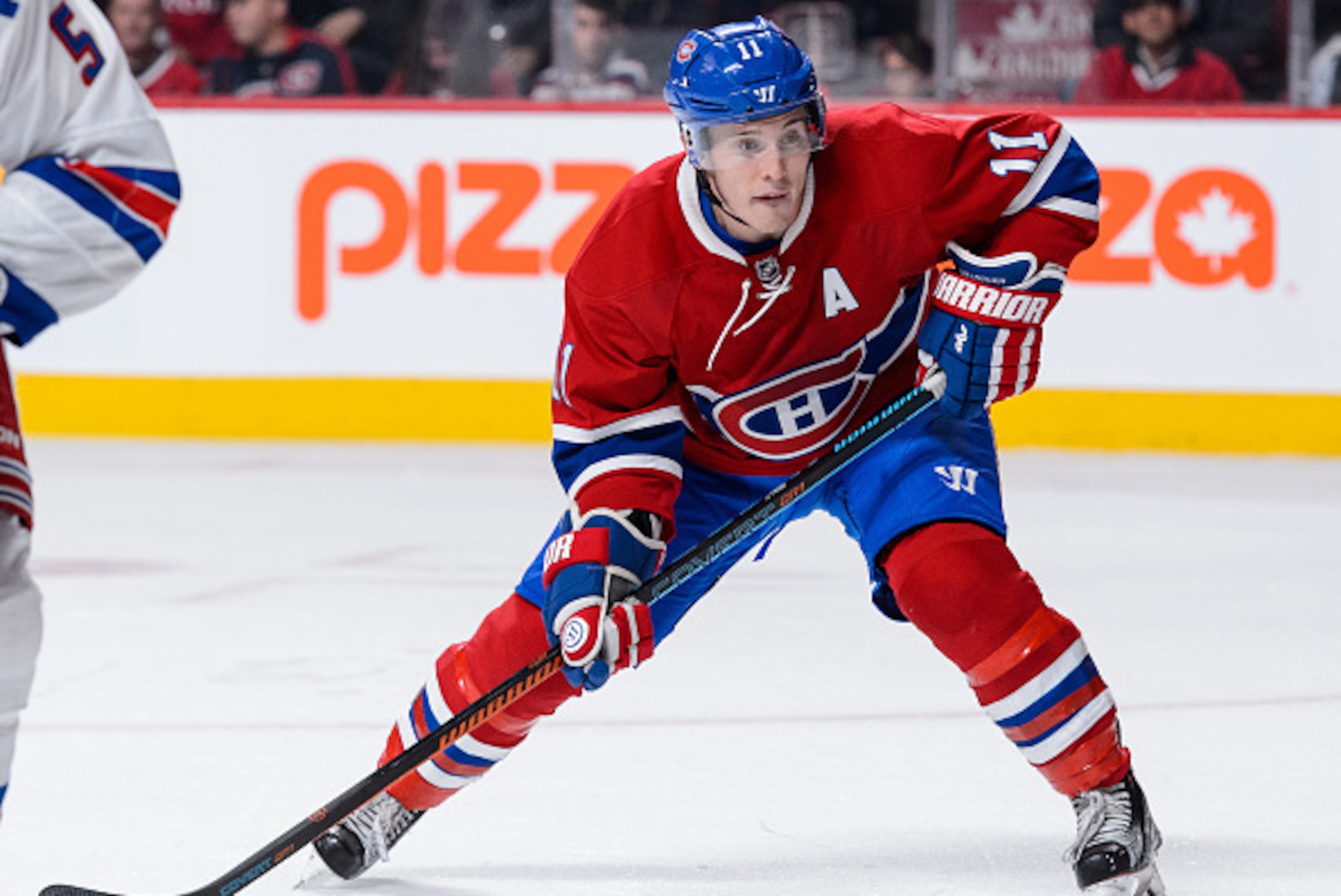 MONTREAL, QC - OCTOBER 15:  Brendan Gallagher #11 of the Montreal Canadiens waits for the puck during the NHL game against the New York Rangers at the Bell Centre on October 15, 2015 in Montreal, Quebec, Canada.  The Canadiens defeated the Rangers 3-0 and