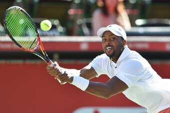 TOKYO, JAPAN - OCTOBER 07:  Donald Young of USA competes against Marin Cilic of Croatia during the men's singles first round match on day three of Rakuten Open 2015 at Ariake Colosseum on October 7, 2015 in Tokyo, Japan.  (Photo by Atsushi Tomura/Getty Im