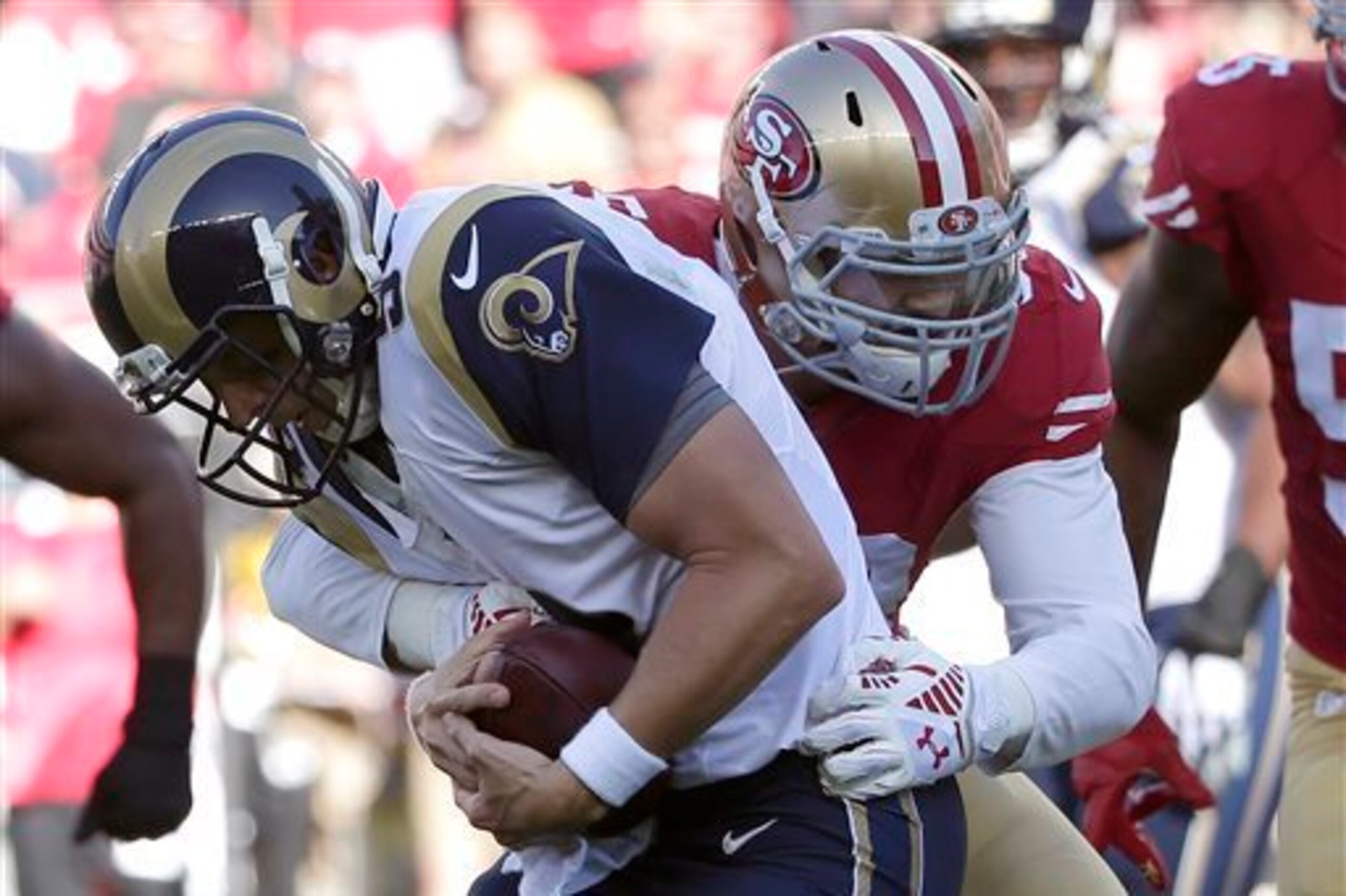 Linebacker Aaron Lynch will be tasked with replicating his Week 7 efforts against St. Louis.