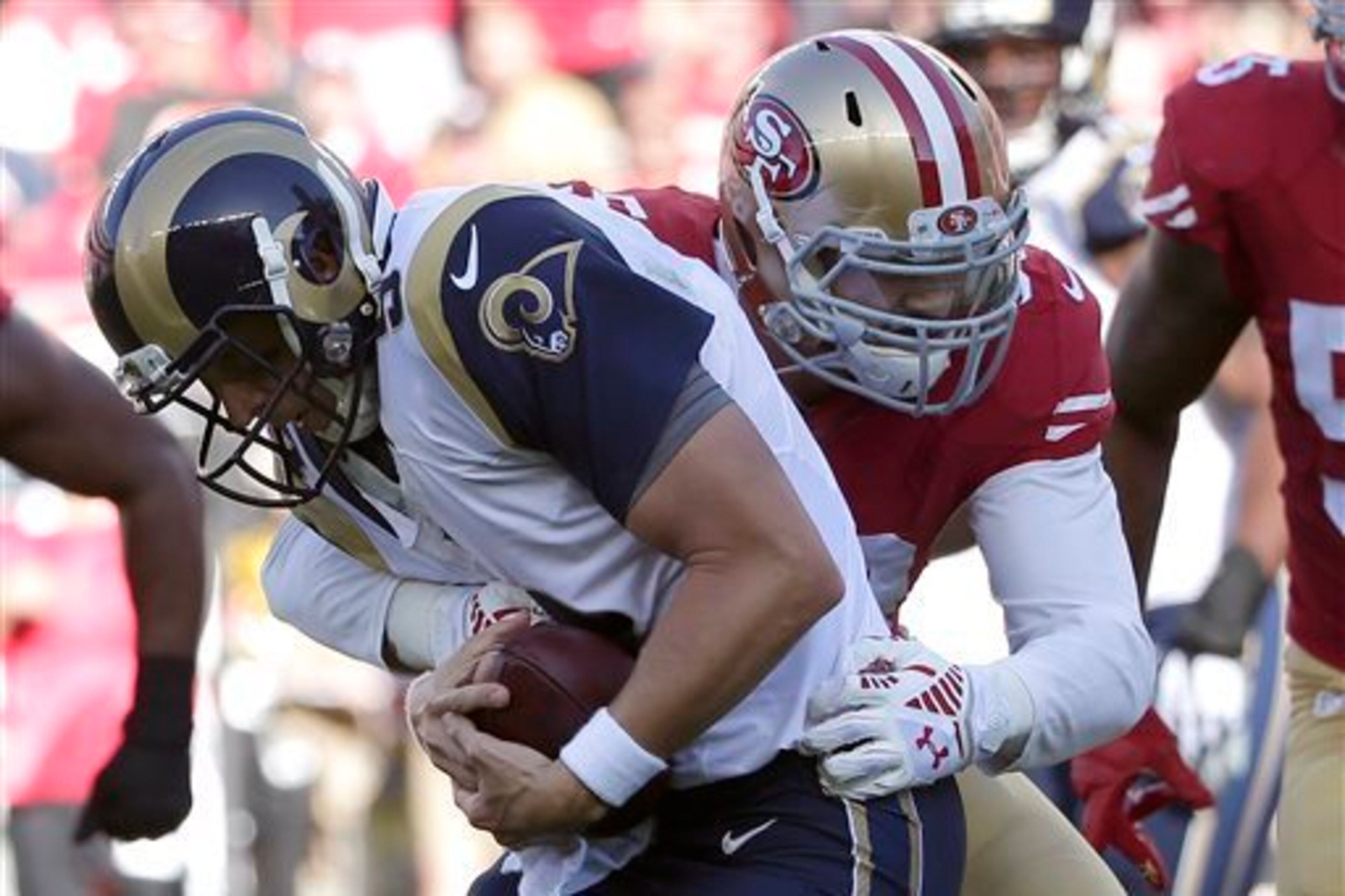 Linebacker Aaron Lynch will be tasked with replicating his Week 7 efforts against St. Louis.