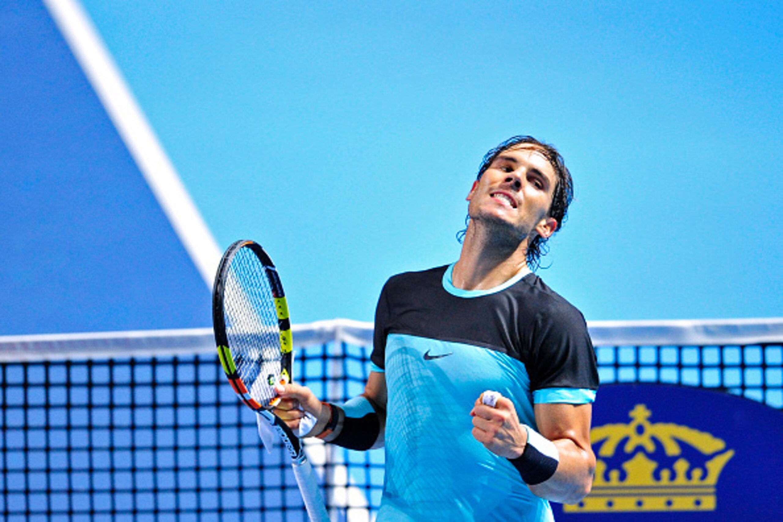 BASEL, SWITZERLAND - OCTOBER 30:  Rafael Nadal of Spain celebrates his victory following the fifth day of the Swiss Indoors ATP 500 tennis tournament against Marin Cilic of Croatia at St Jakobshalle on October 30, 2015 in Basel, Switzerland.  (Photo by Ha