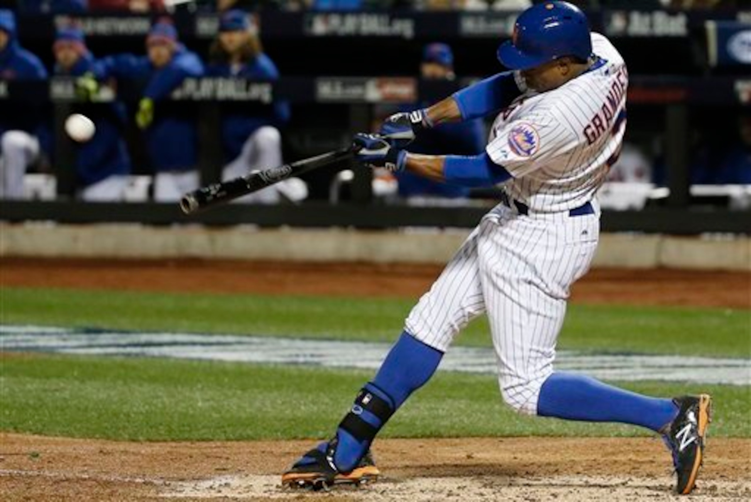 Curtis Granderson hit a home run in the third inning of Game 3, his second of the series.