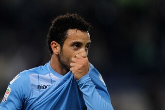 ROME, ITALY - OCTOBER 25:  Felipe Anderson of SS Lazio celebrates after scoring the team's second goal during the Serie A match between SS Lazio and Torino FC at Stadio Olimpico on October 25, 2015 in Rome, Italy.  (Photo by Paolo Bruno/Getty Images)