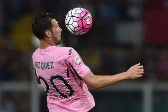 PALERMO, ITALY - AUGUST 23:  Franco Vazquez of Palermo in action during the Serie A match between US Citta di Palermo and Genoa CFC at Stadio Renzo Barbera on August 23, 2015 in Palermo, Italy.  (Photo by Tullio M. Puglia/Getty Images)