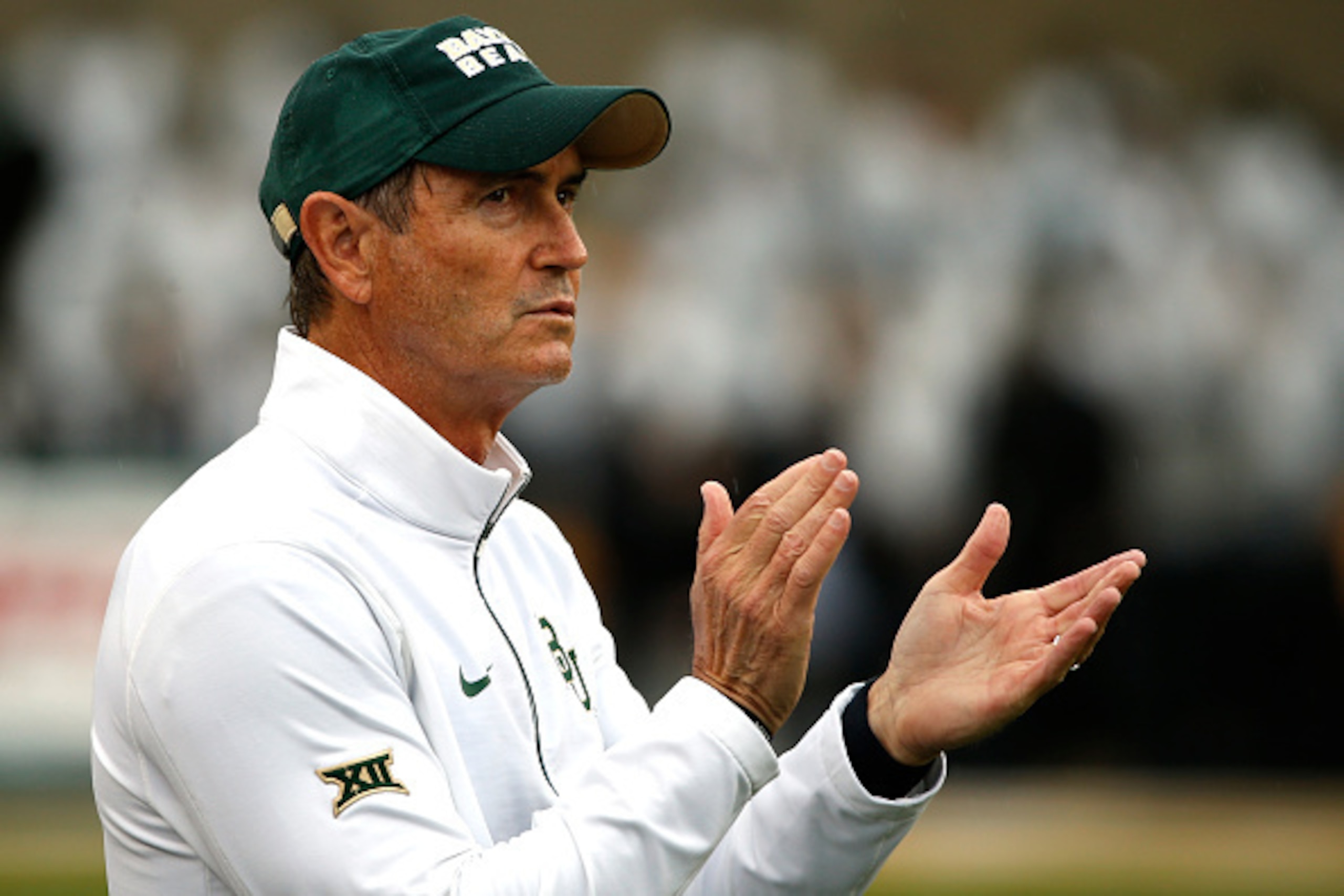 WACO, TX - OCTOBER 24: Baylor Bears head coach Art Briles walks the sidelines as the Bears take on the Iowa State Cyclones in the second half at McLane Stadium on October 24, 2015 in Waco, Texas. (Photo by Ron Jenkins/Getty Images)