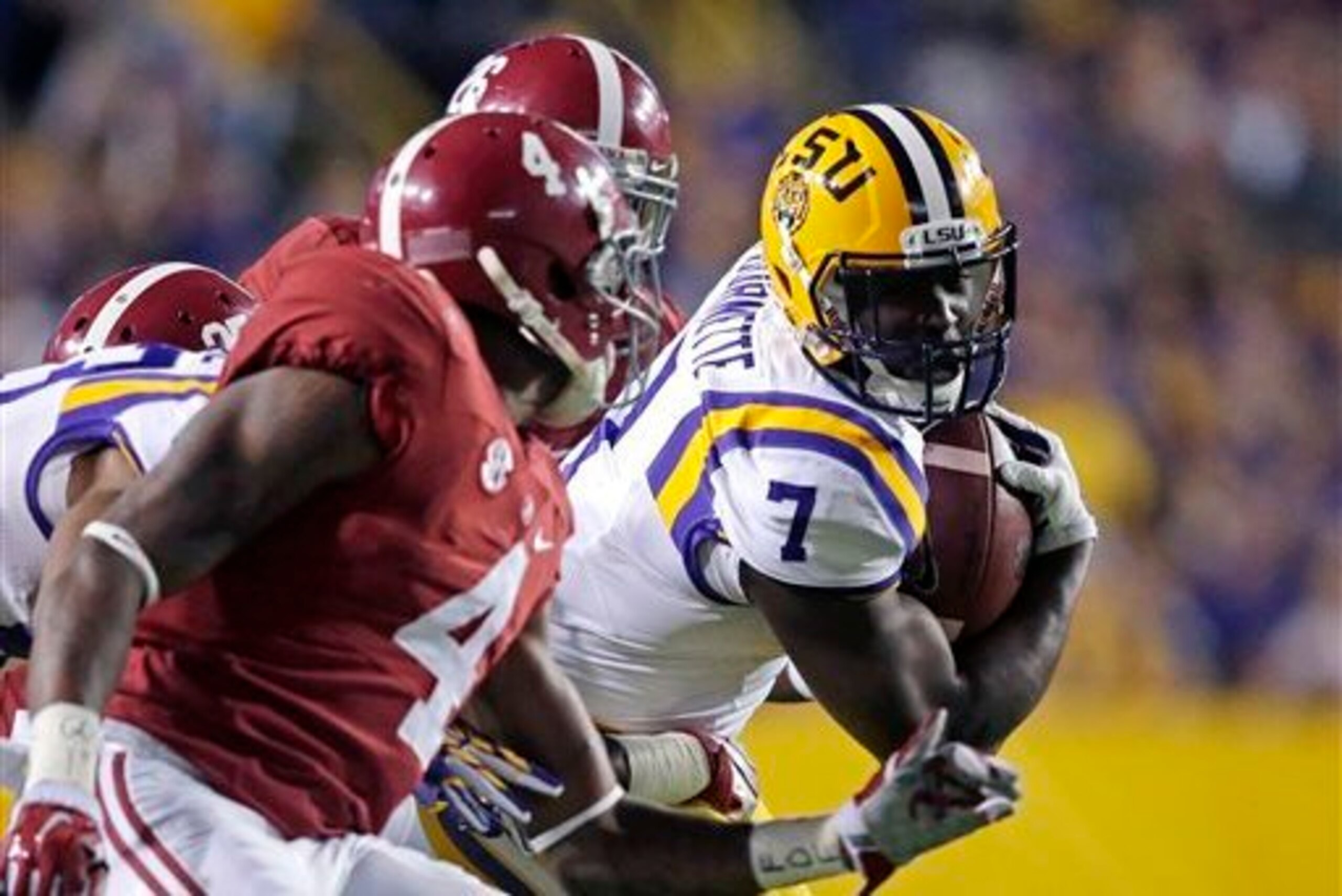 LSU RB Leonard Fournette vs. Alabama in 2014 LSU RB Leonard Fournette vs. Alabama in 2014