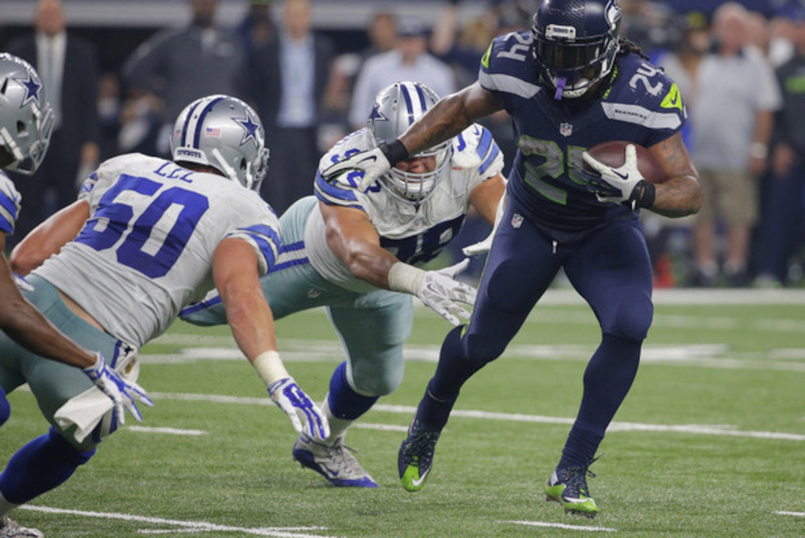 The Seahawks need Marshawn Lynch to step up and take some of the heat off Russell Wilson.