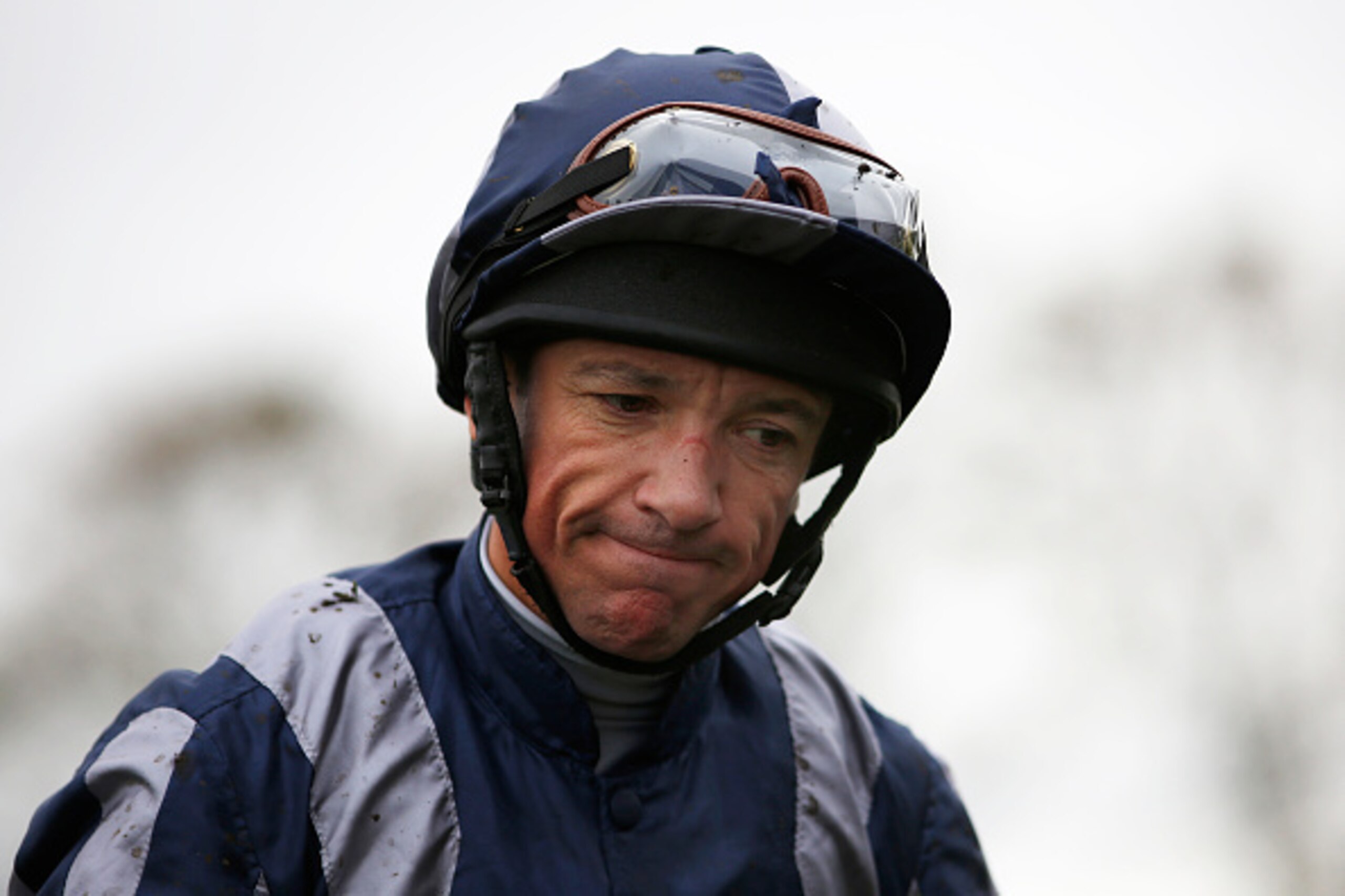 DONCASTER, ENGLAND - OCTOBER 24:Frankie Dettori poses at Doncaster racecourse on October 24, 2015 in Doncaster, England. (Photo by Alan Crowhurst/Getty Images)