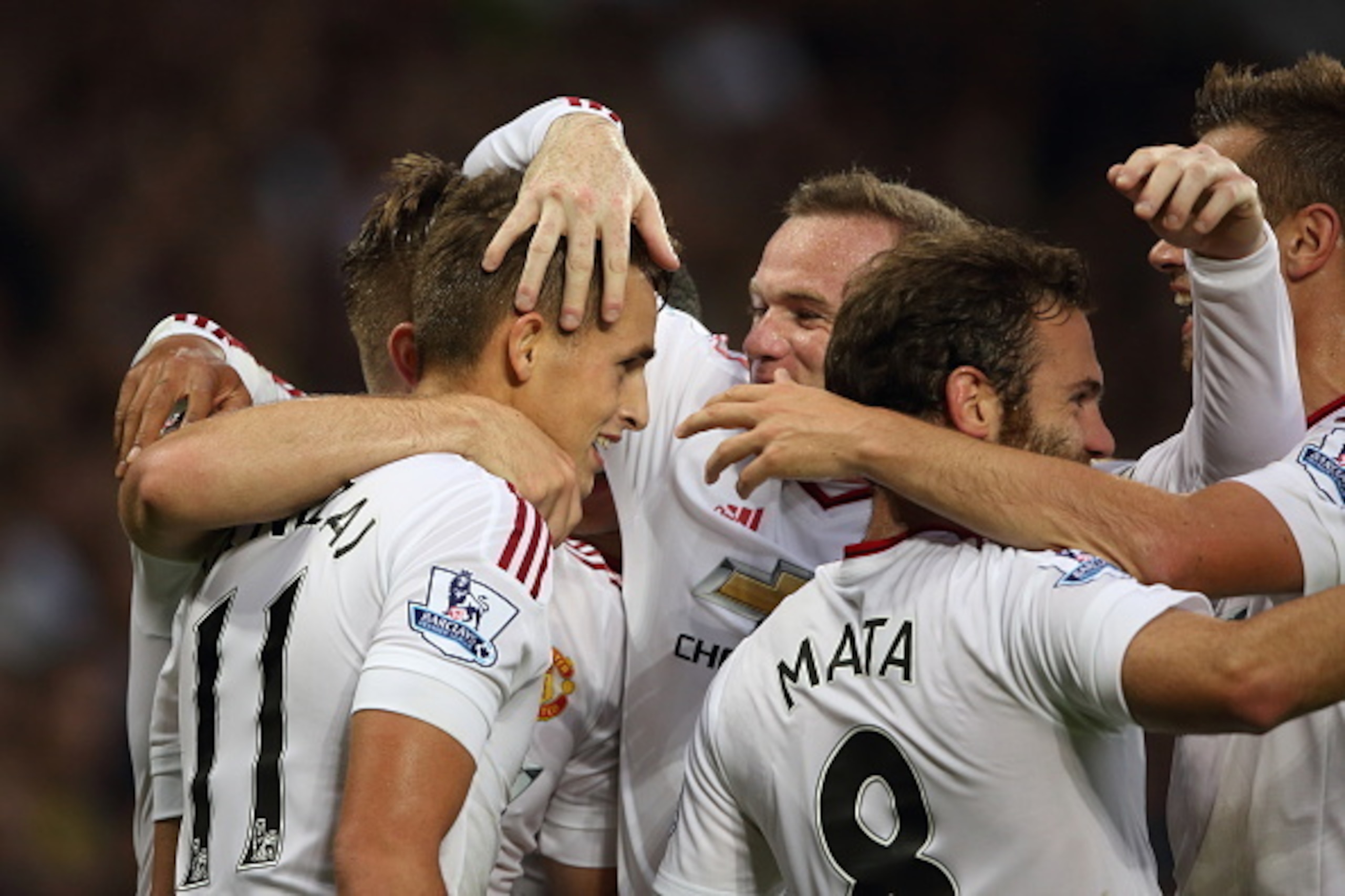 BIRMINGHAM, ENGLAND - AUGUST 14: Adnan Januzaj of Manchester United celebrates after scoring a goal to make it 0-1 during the Barclays Premier League match between Aston Villa and Manchester United at Villa Park on August 14, 2015 in Birmingham, England. BIRMINGHAM, ENGLAND - AUGUST 14: Adnan Januzaj of Manchester United celebrates after scoring a goal to make it 0-1 during the Barclays Premier League match between Aston Villa and Manchester United at Villa Park on August 14, 2015 in Birmingham, England.
