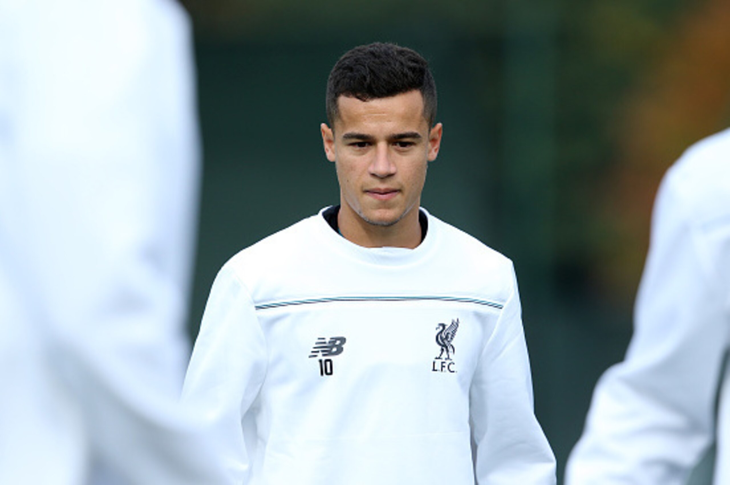 LIVERPOOL, ENGLAND - SEPTEMBER 30:  Philippe Coutinho looks on during a Liverpool FC training session at Melwood Training Ground on September 30, 2015 in Liverpool, England.  (Photo by Jan Kruger/Getty Images)