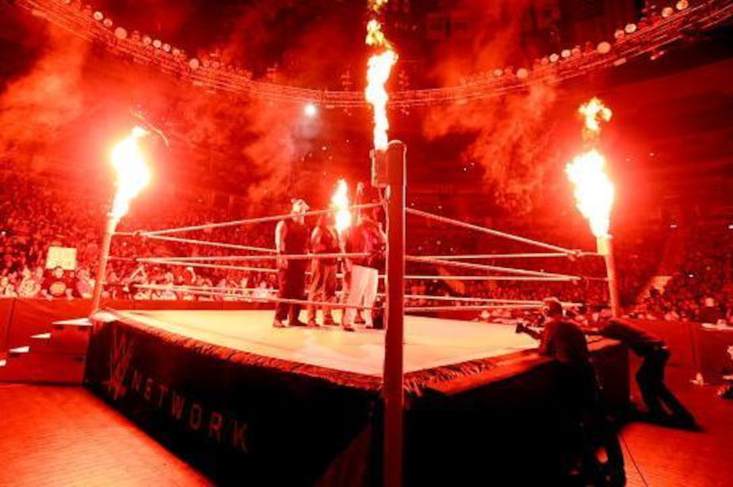 Bray Wyatt calls upon his new fire-summoning power.