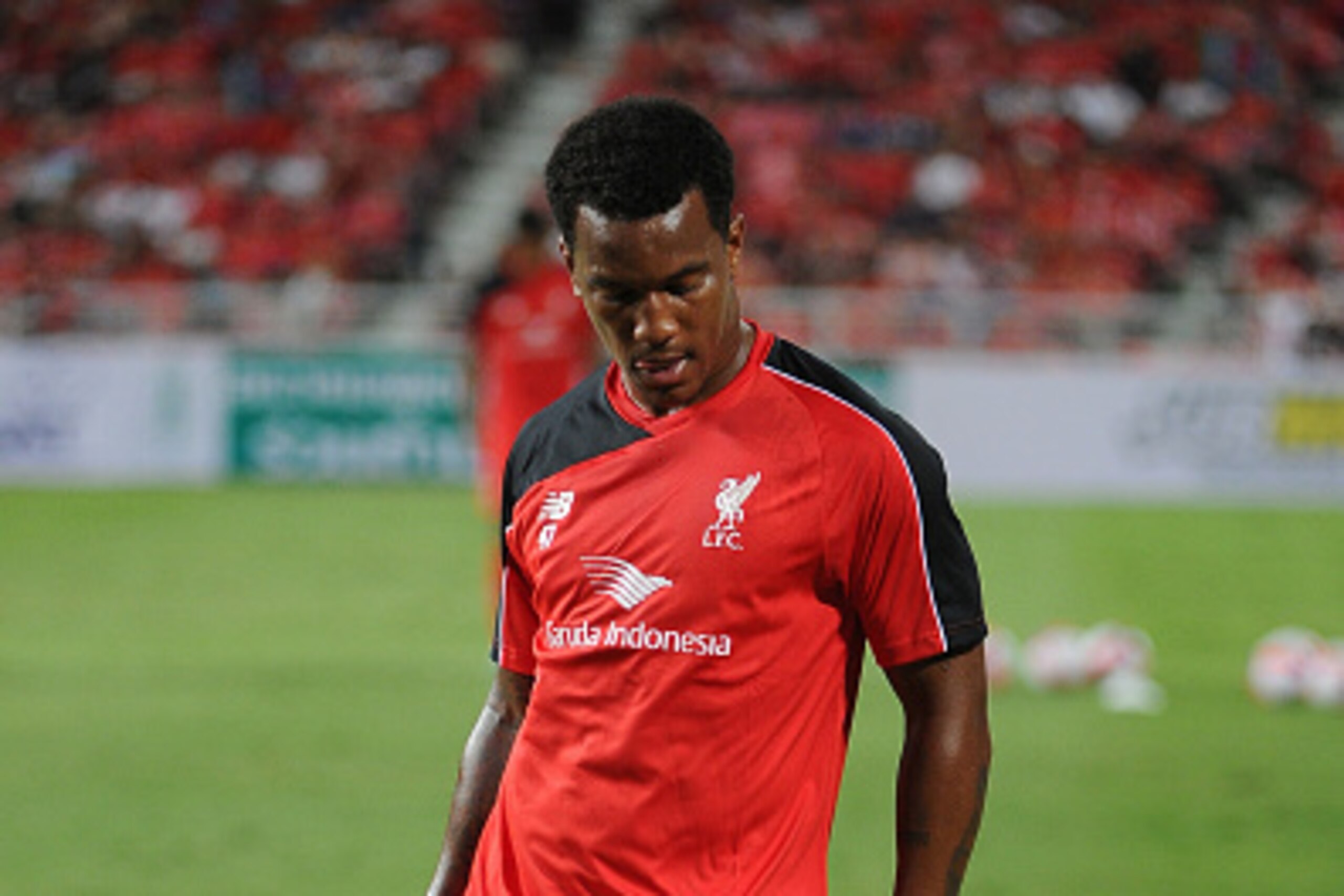 BANGKOK, THAILAND - JULY 14: Andre Wisdom of Liverpool in action during the international friendly match between Thai Premier League All Stars and Liverpool FC at Rajamangala Stadium on July 14, 2015 in Bangkok, Thailand.  (Photo by Robertus Pudyanto/Gett