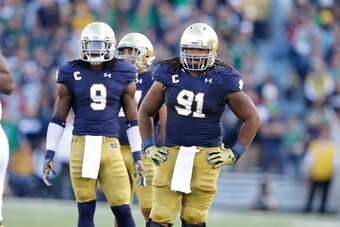Notre Dame LB Jaylon Smith and DT Sheldon Day