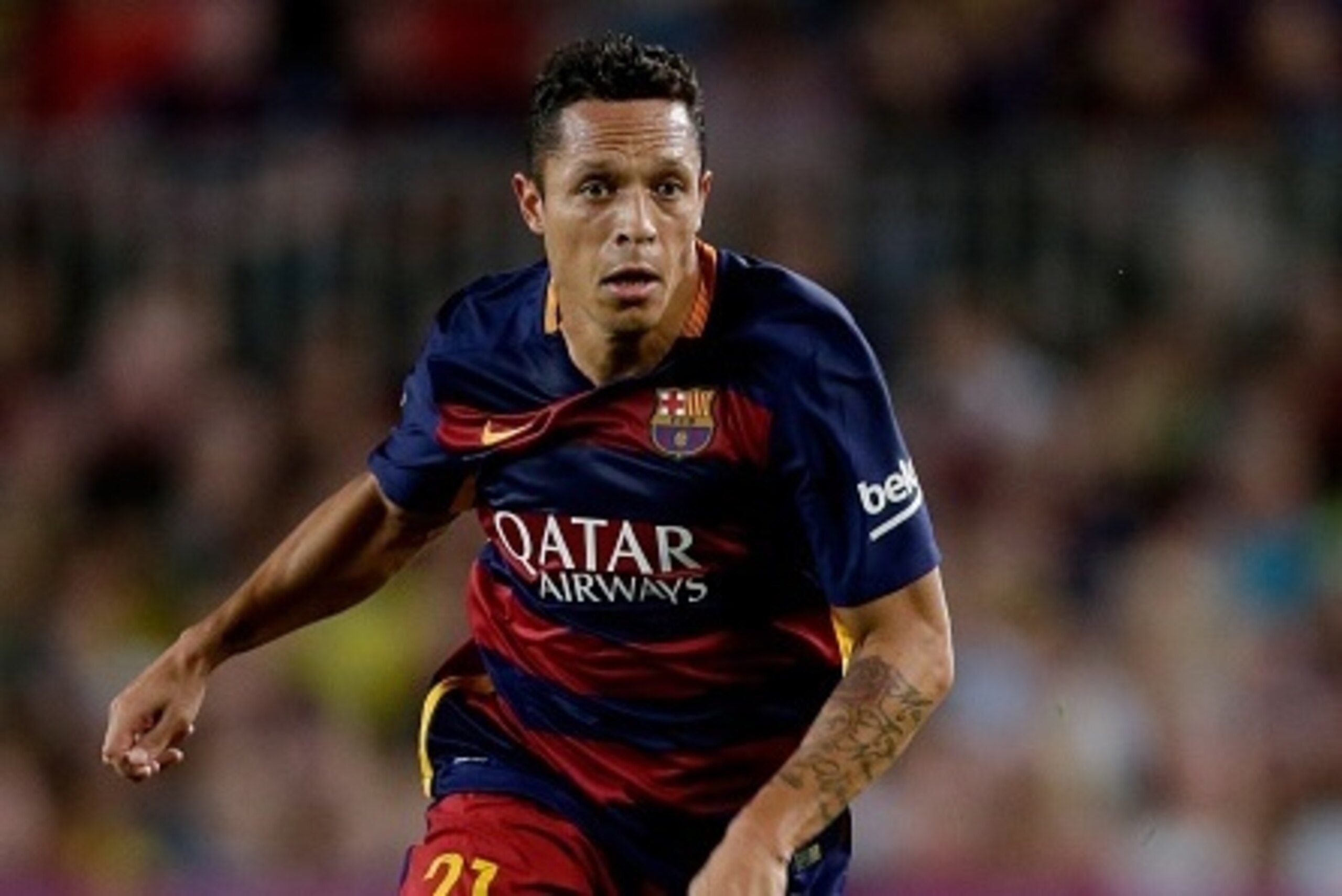 Adriano Correia Claro of FC Barcelona during the Primera Division match between FC Barcelona and Levante UD on September 20, 2015 at Camp Nou stadium in Barcelona, Spain.(Photo by VI Images via Getty Images)