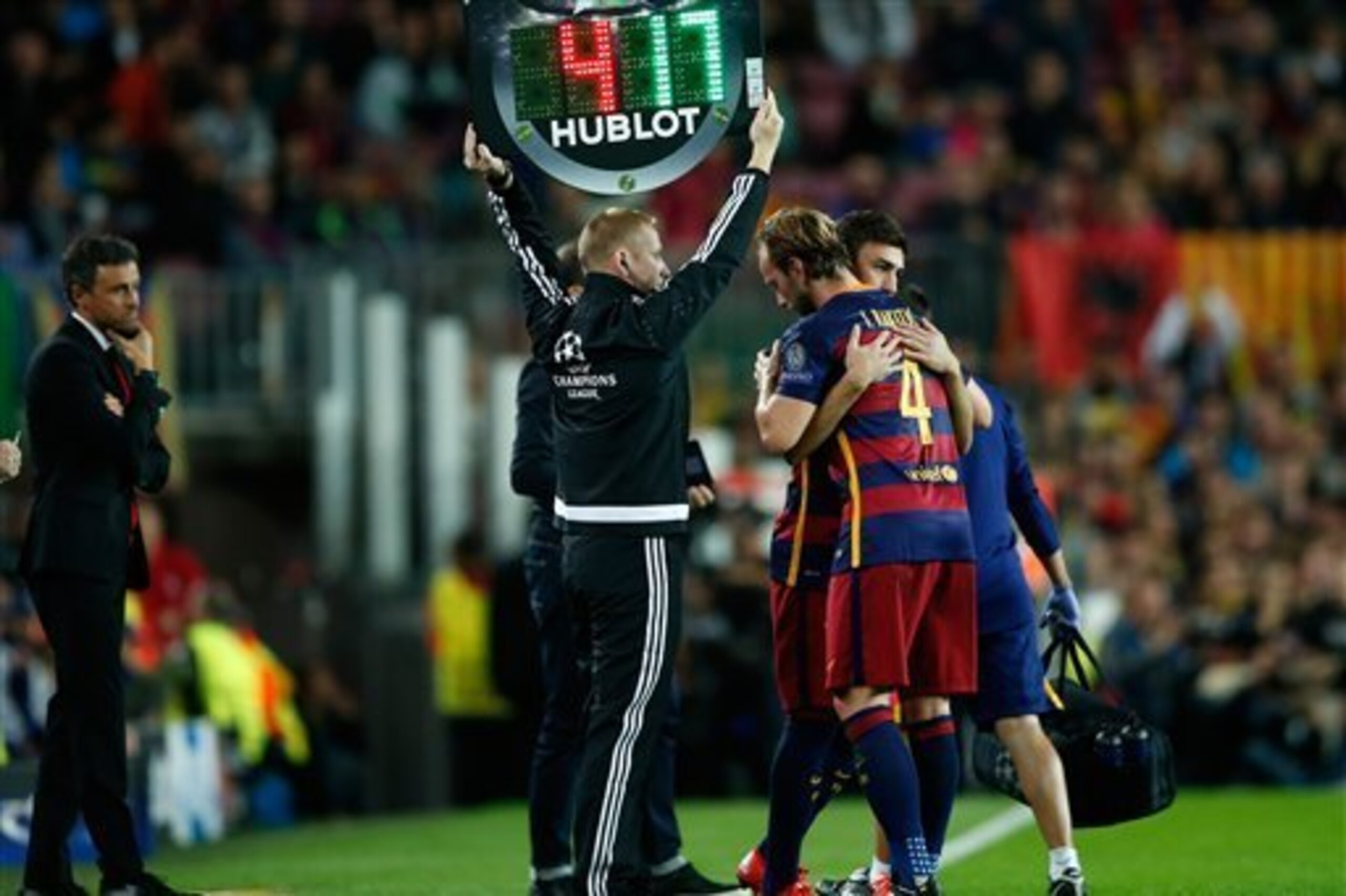 Ivan Rakitic's injury could be a big blow for Barca.