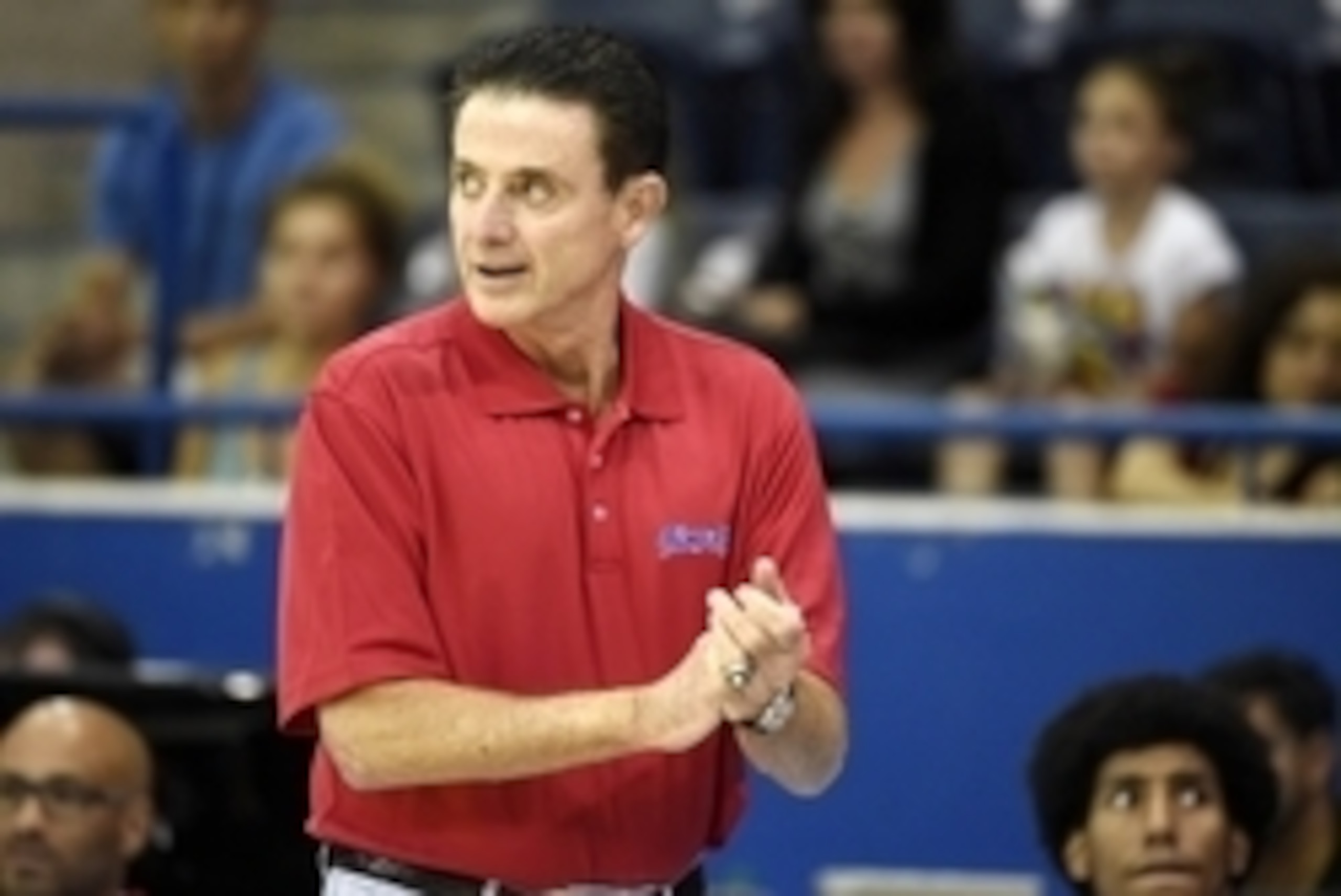 Jul 24, 2015; Toronto, Ontario, CAN; Puerto Rico head coach Rick Pitino on the sideline against Argentina in the men's basketball 5th-6th place game the 2015 Pan Am Games at Ryerson Athletic Centre. Mandatory Credit: John David Mercer-USA TODAY Sports