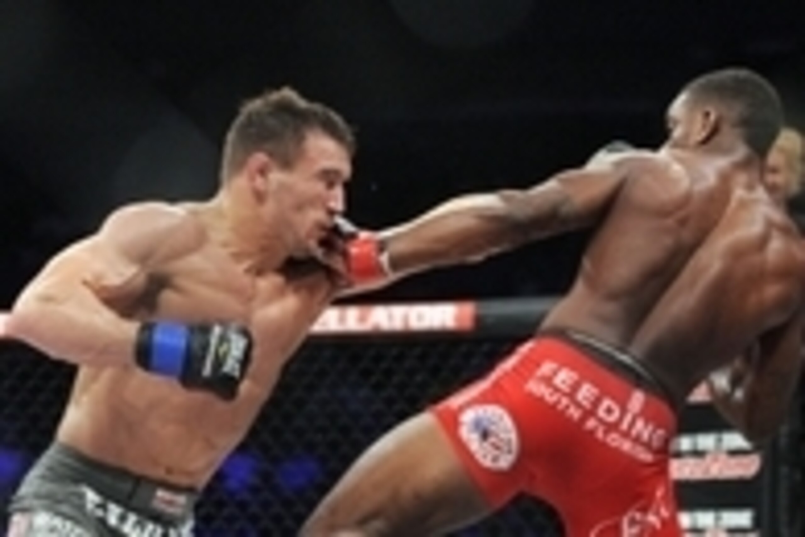 May 17, 2014; Southaven, MS, USA; Will Brooks fights against Michael Chandler during a Bellator interim lightweight world championship bout during BFC 120 at Landers Center. Will Brooks defeats Michael Chandler by submission. Mandatory Credit: Justin Ford
