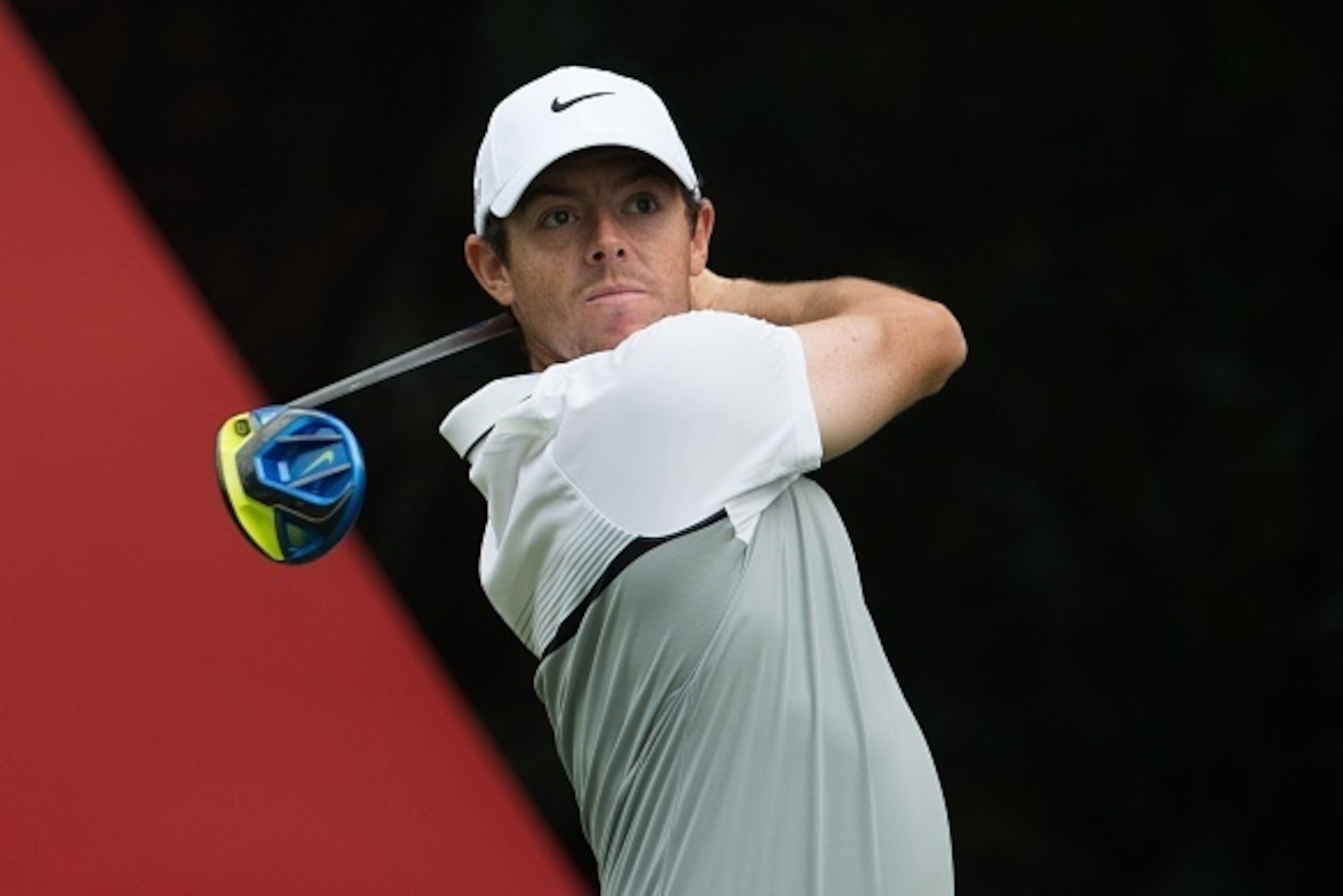 Rory McIlroy of Northern Ireland tees off  during the WGC-HSBC Champions golf tournament in Shanghai on November 5, 2015. The WGC-HSBC Champions tournament takes place at Shanghai's Sheshan International Golf Club from November 5 to November 8. AFP PHOTO 